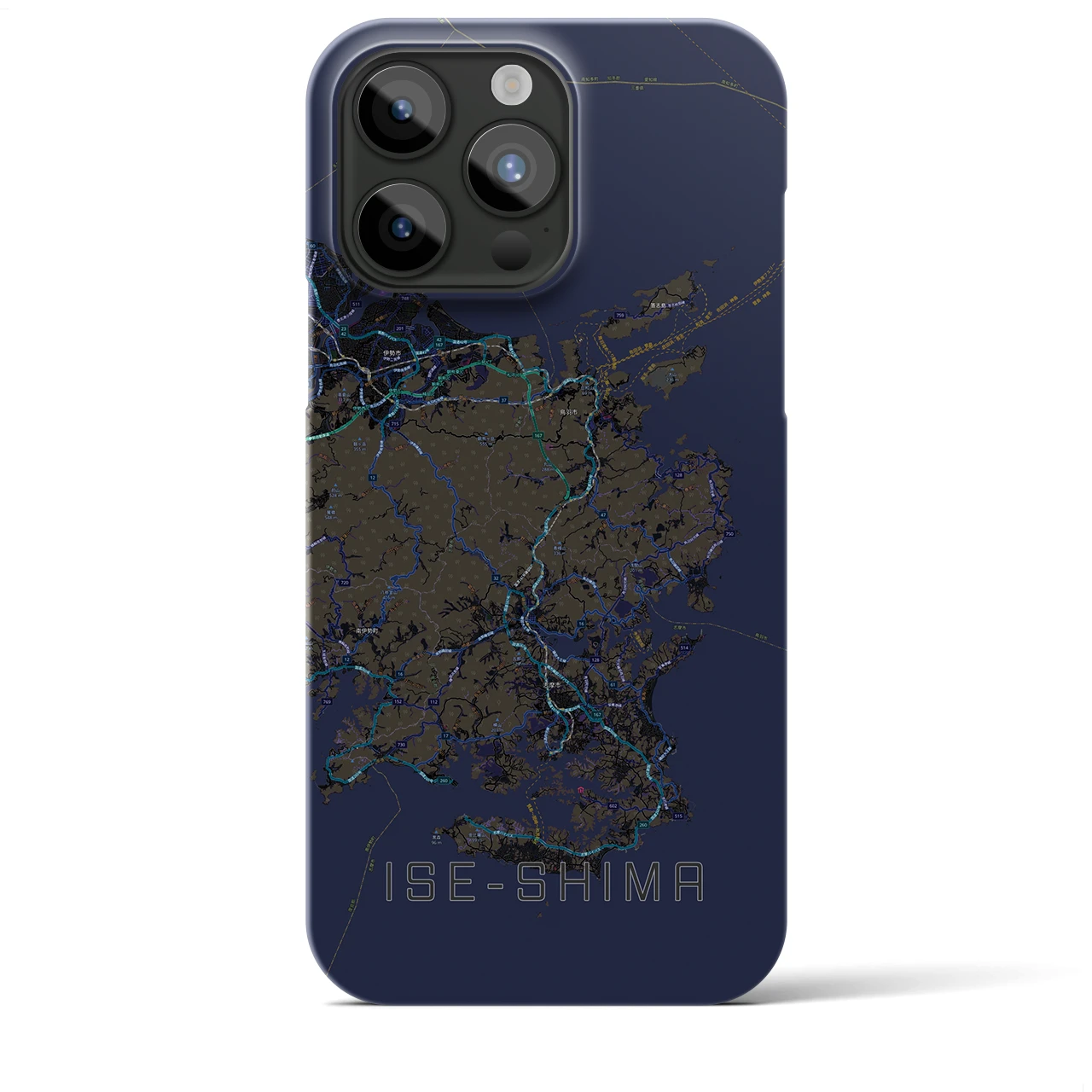 【伊勢志摩(三重県)】地図柄iPhoneケース(バックカバータイプ)