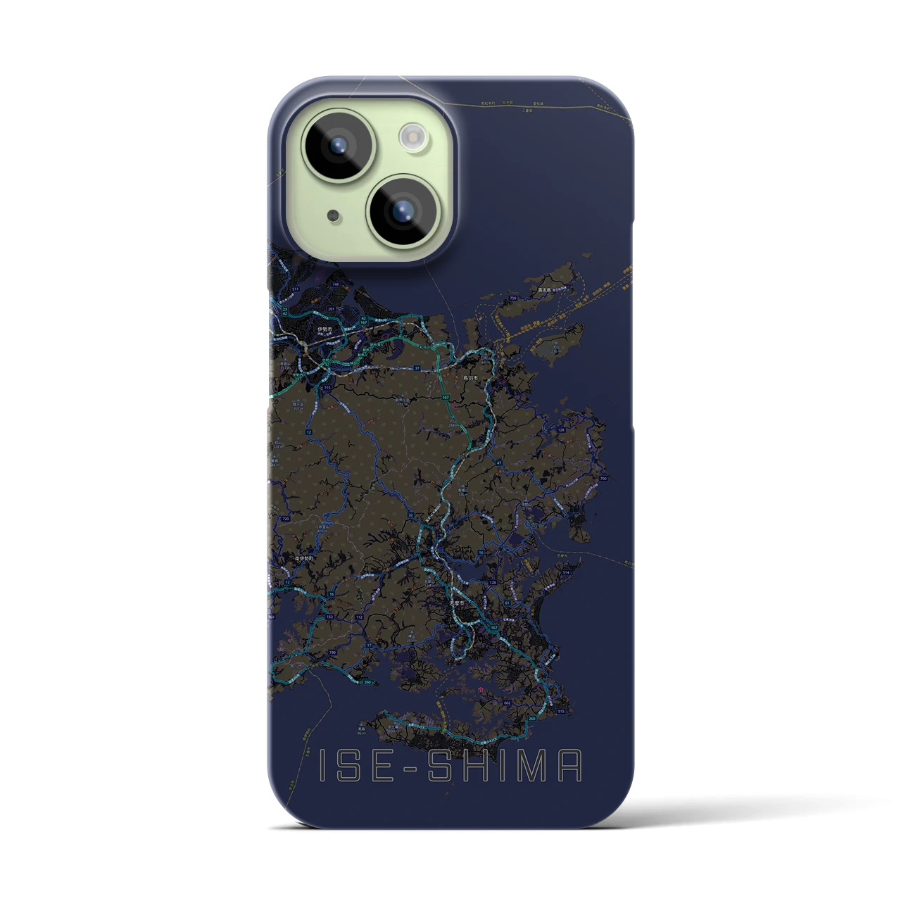 【伊勢志摩(三重県)】地図柄iPhoneケース(バックカバータイプ)