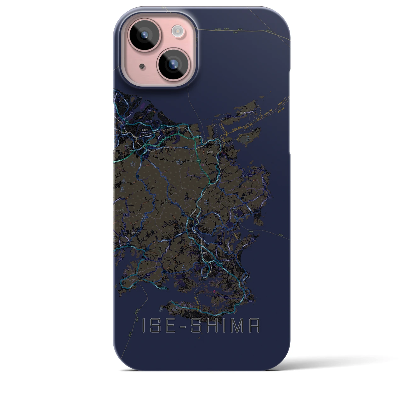 【伊勢志摩(三重県)】地図柄iPhoneケース(バックカバータイプ)