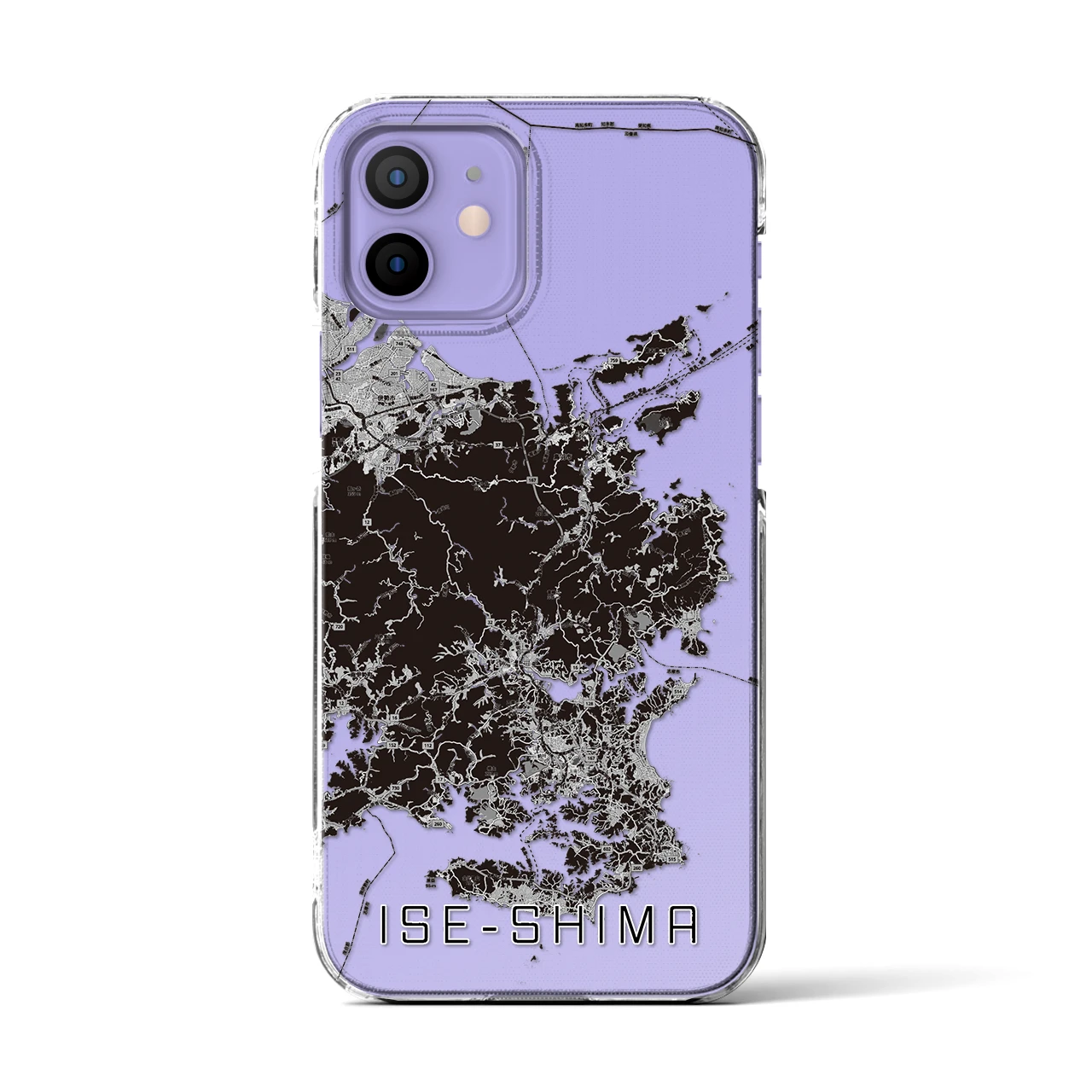 【伊勢志摩(三重県)】地図柄iPhoneケース(クリアタイプ)