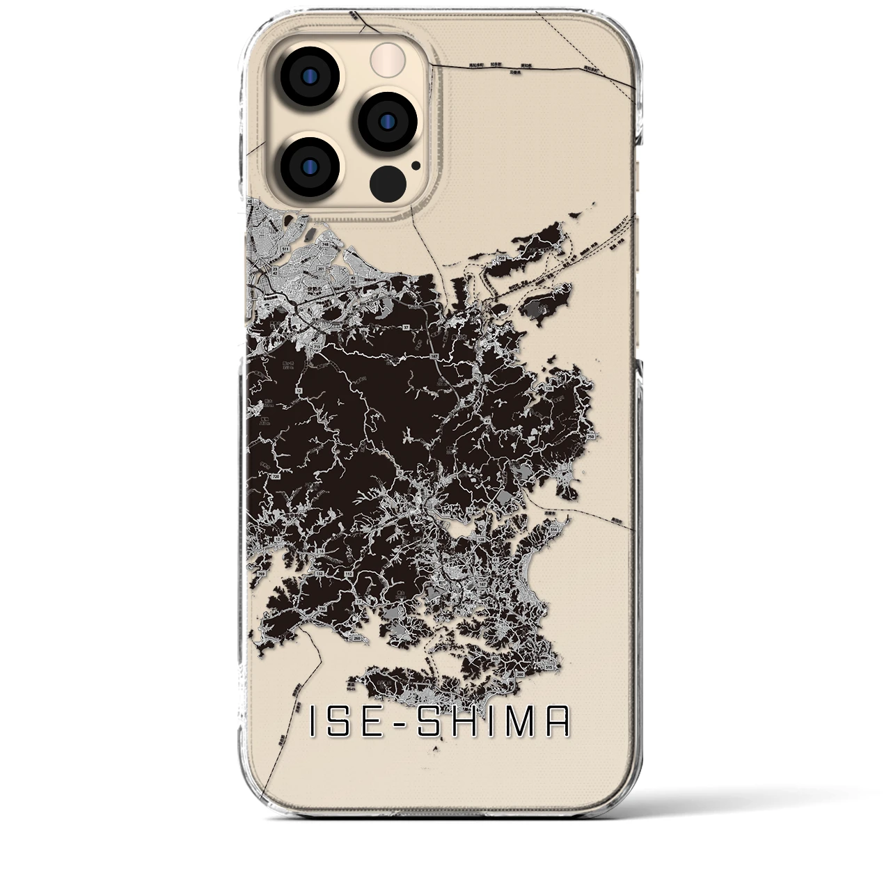 【伊勢志摩(三重県)】地図柄iPhoneケース(クリアタイプ)