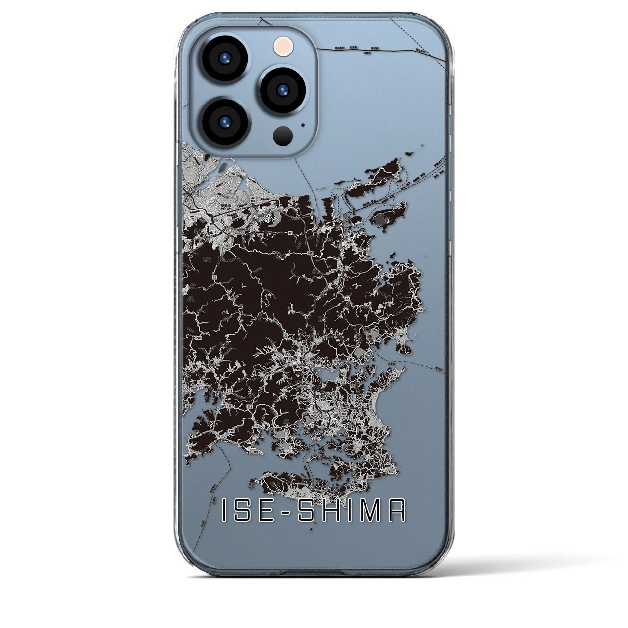 【伊勢志摩(三重県)】地図柄iPhoneケース(クリアタイプ)