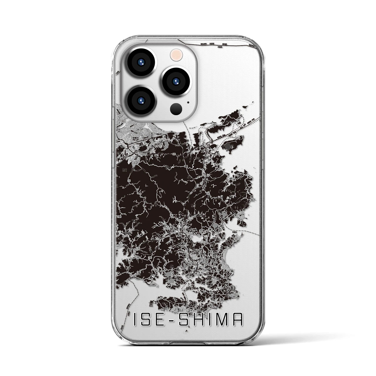 【伊勢志摩(三重県)】地図柄iPhoneケース(クリアタイプ)