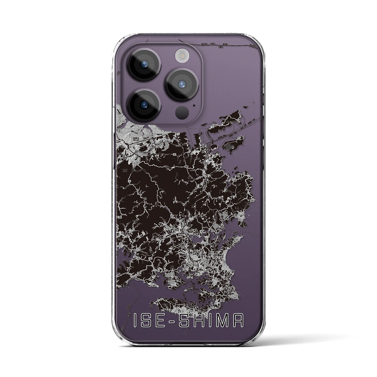 【伊勢志摩(三重県)】地図柄iPhoneケース(クリアタイプ)