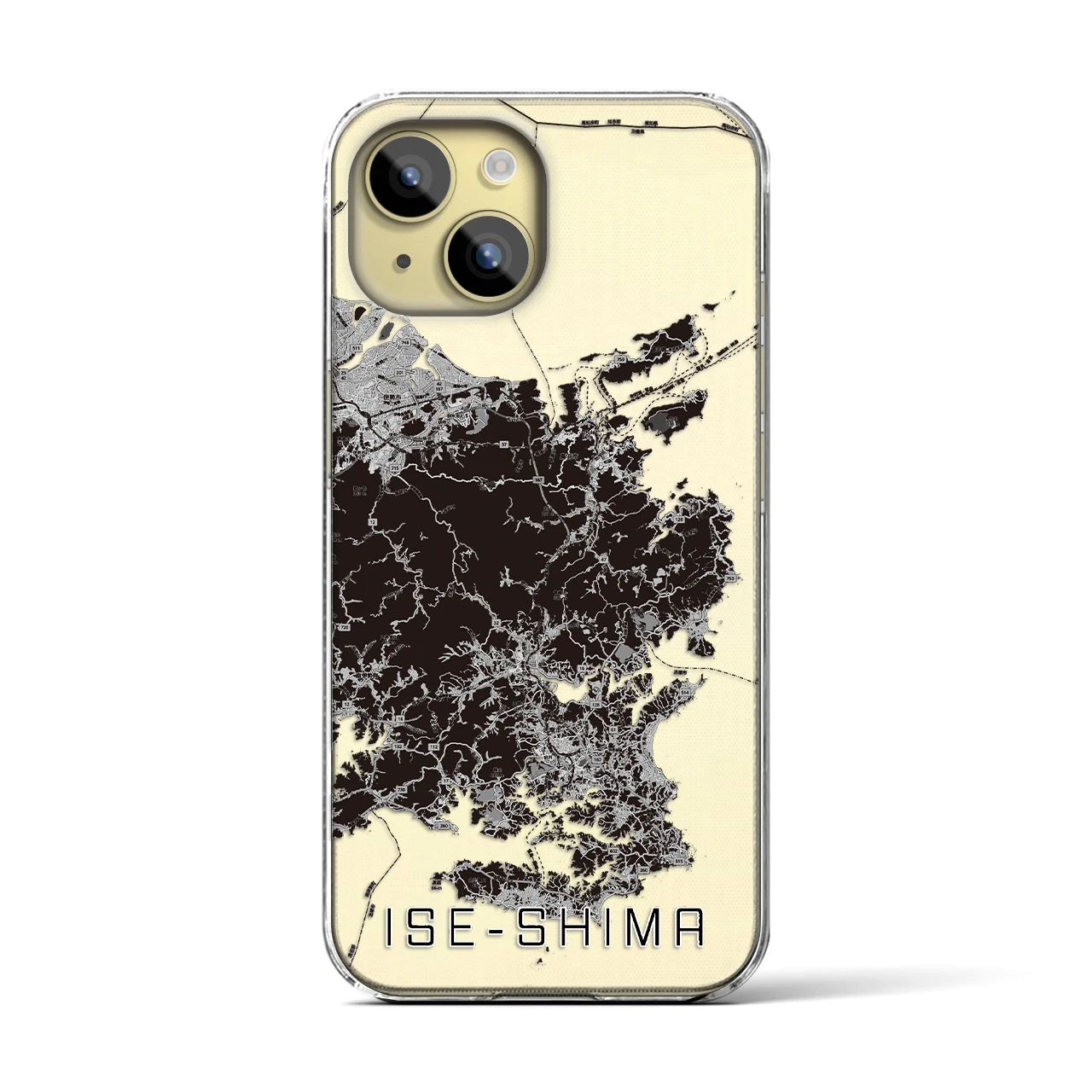 【伊勢志摩(三重県)】地図柄iPhoneケース(クリアタイプ)