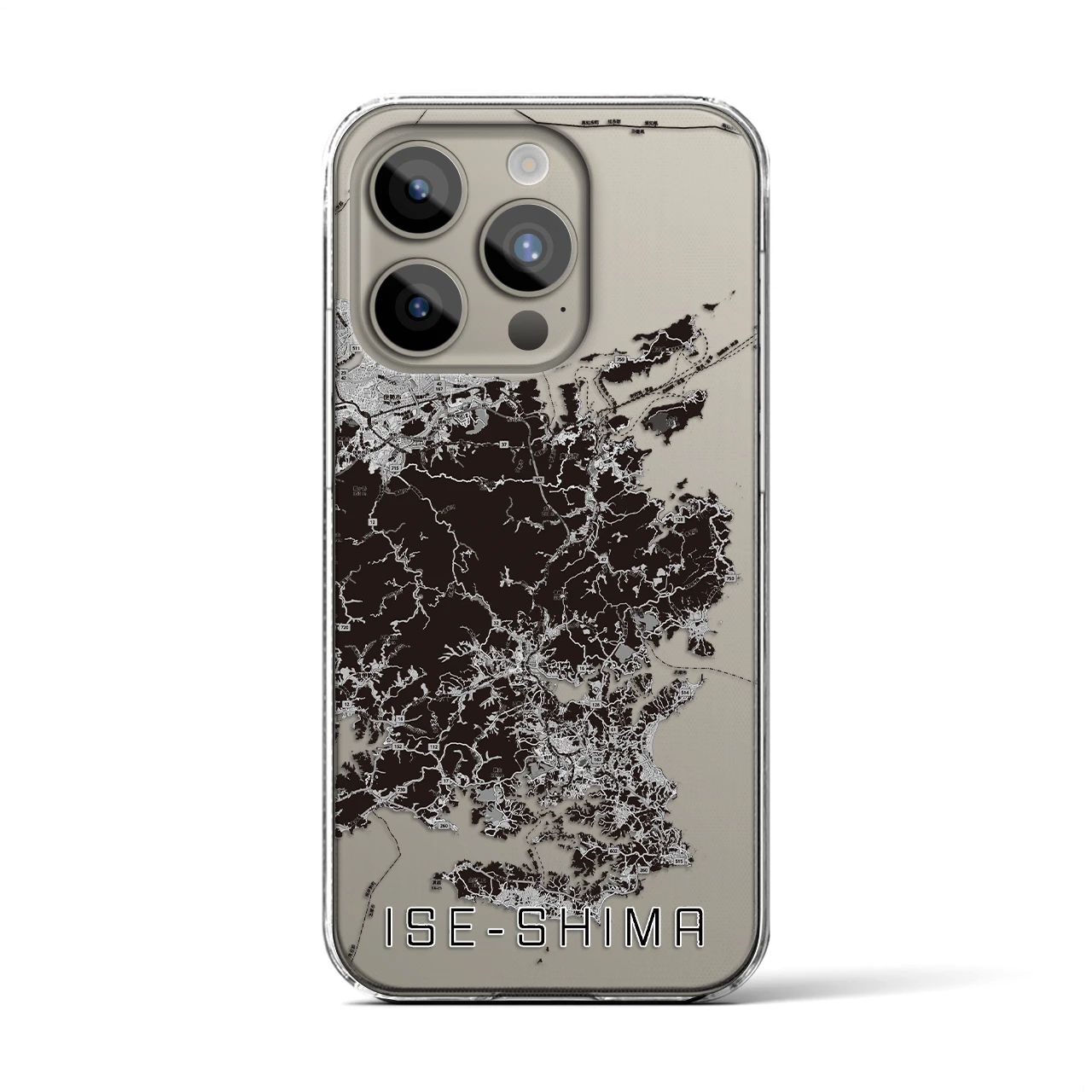 【伊勢志摩(三重県)】地図柄iPhoneケース(クリアタイプ)