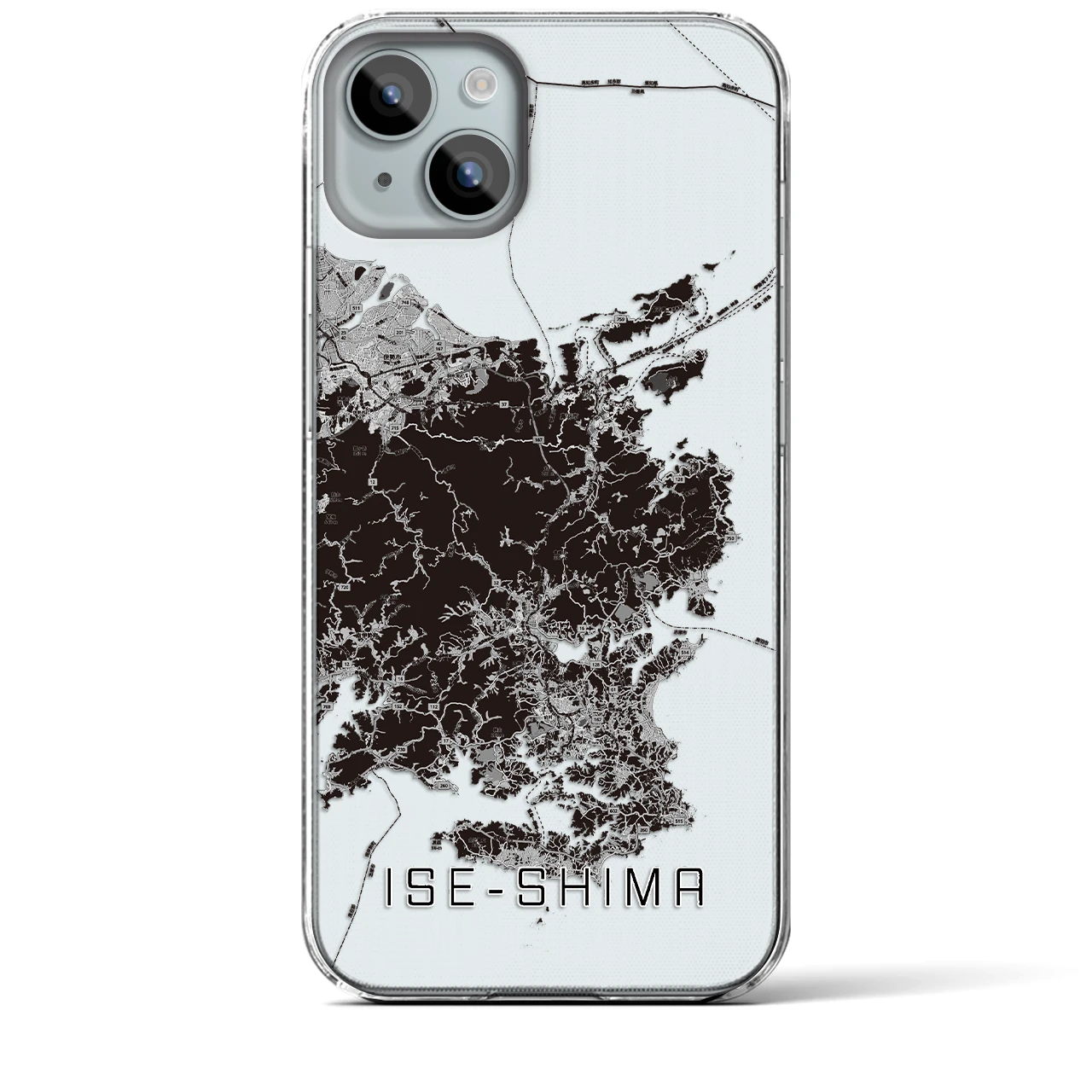 【伊勢志摩(三重県)】地図柄iPhoneケース(クリアタイプ)