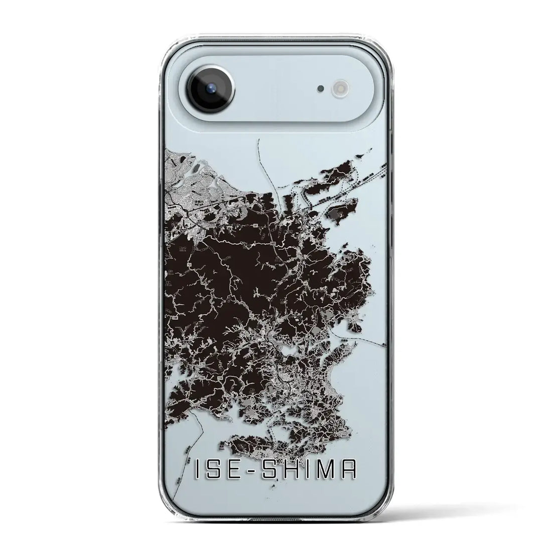 【伊勢志摩(三重県)】地図柄iPhoneケース(クリアタイプ)モノトーン・iPhone 17 Pro Max 用