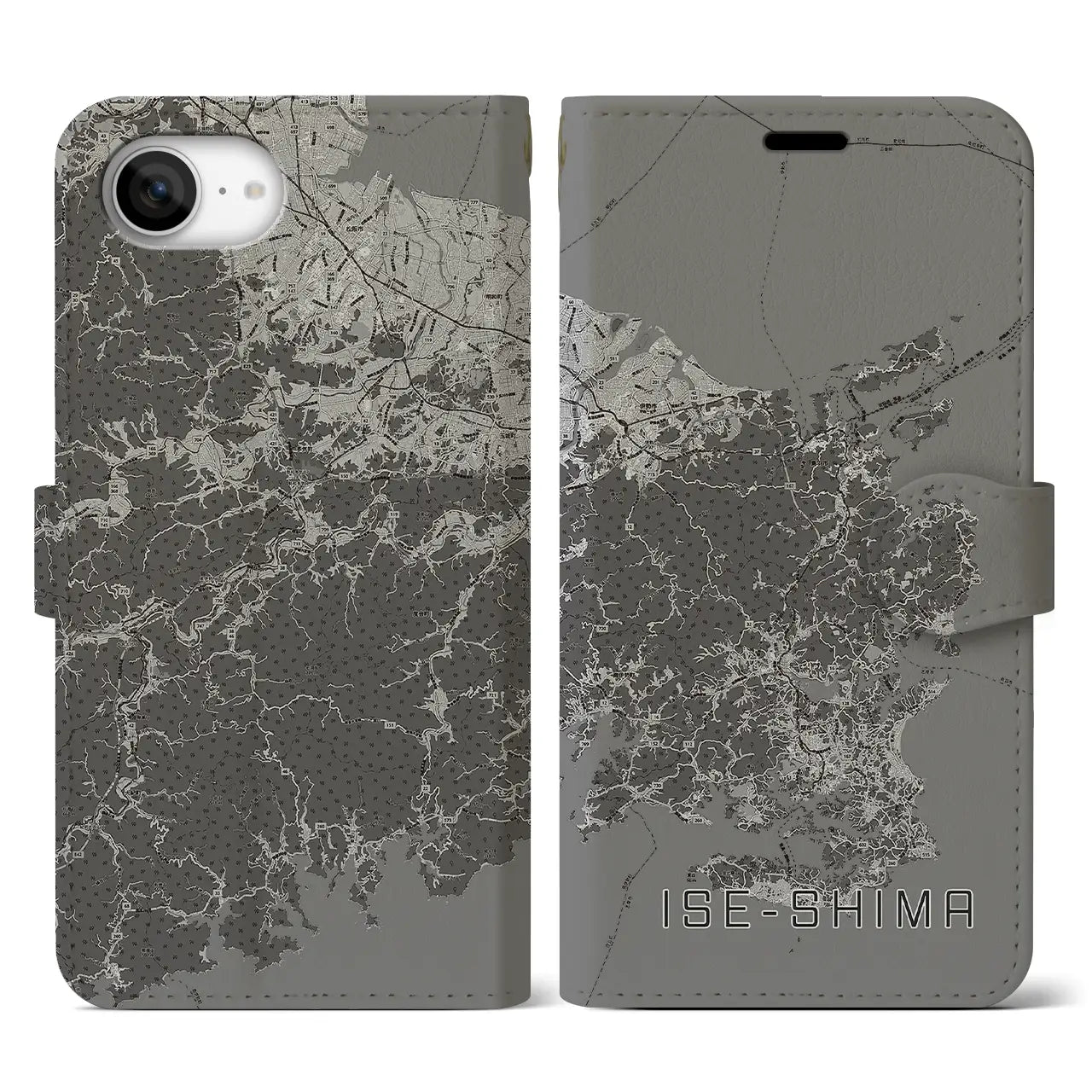 【伊勢志摩(三重県)】地図柄iPhoneケース(手帳タイプ)