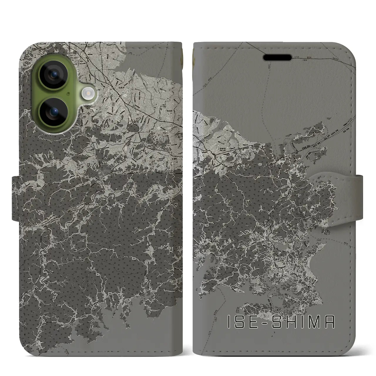 【伊勢志摩(三重県)】地図柄iPhoneケース(手帳タイプ)