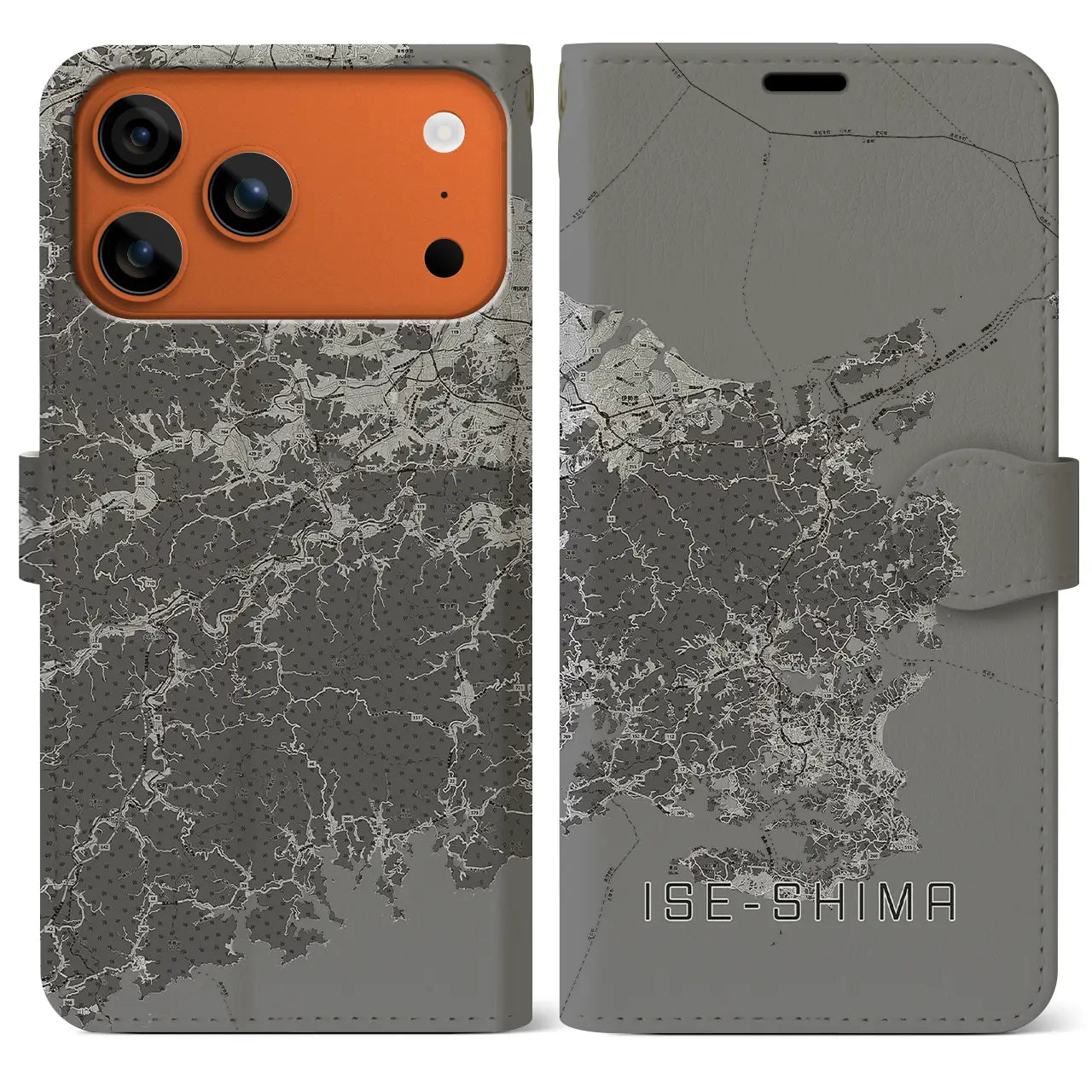 【伊勢志摩(三重県)】地図柄iPhoneケース(手帳タイプ)