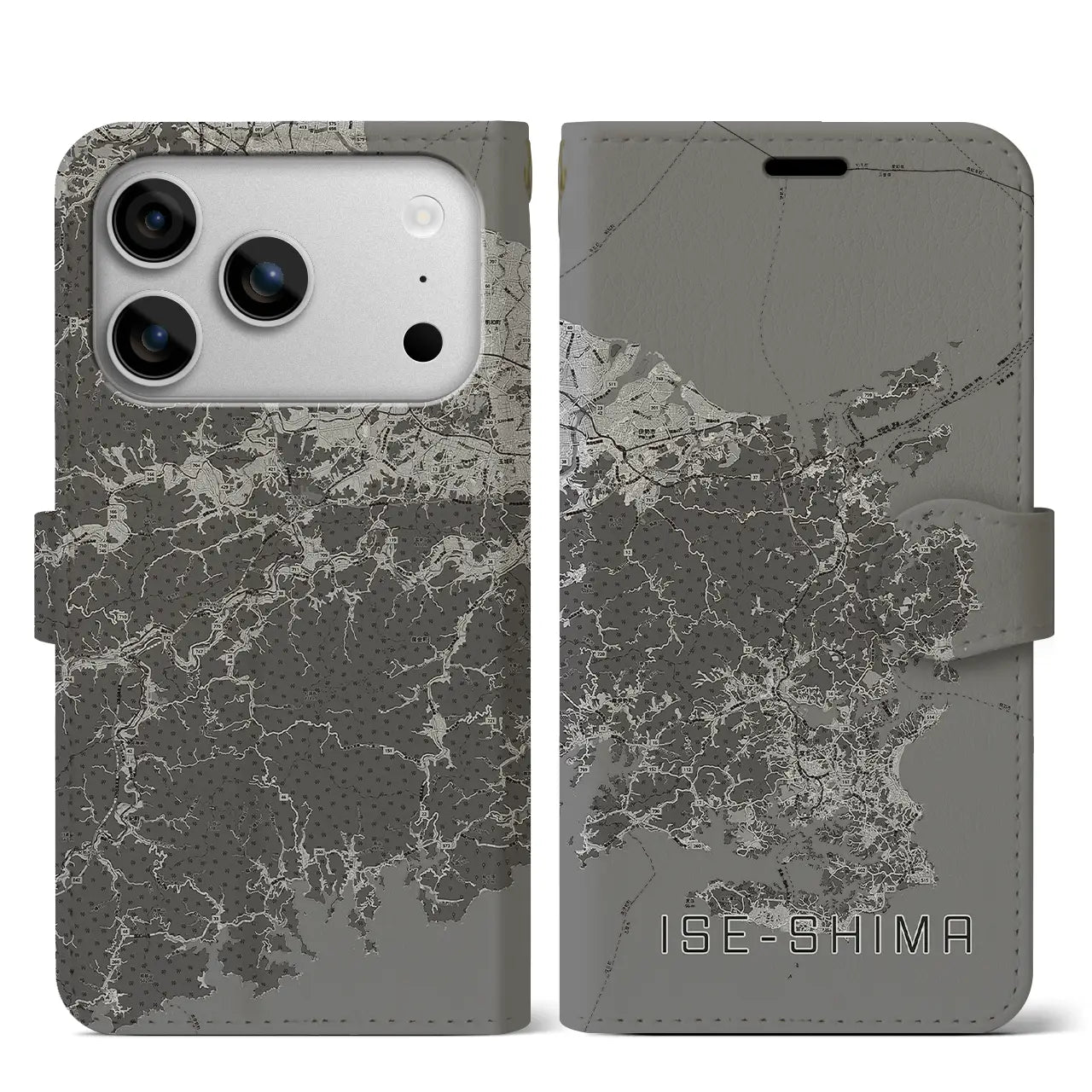 【伊勢志摩(三重県)】地図柄iPhoneケース(手帳タイプ)