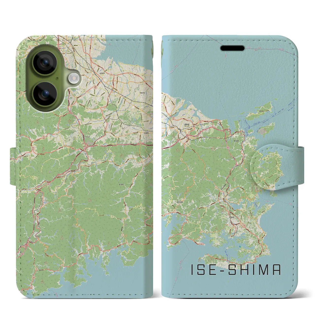 【伊勢志摩(三重県)】地図柄iPhoneケース(手帳タイプ)