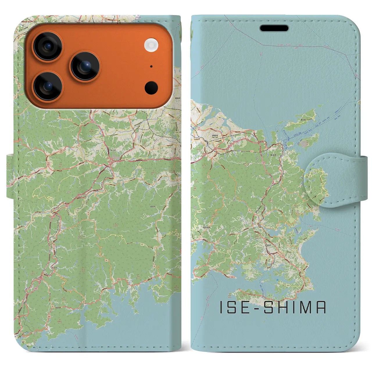 【伊勢志摩(三重県)】地図柄iPhoneケース(手帳タイプ)