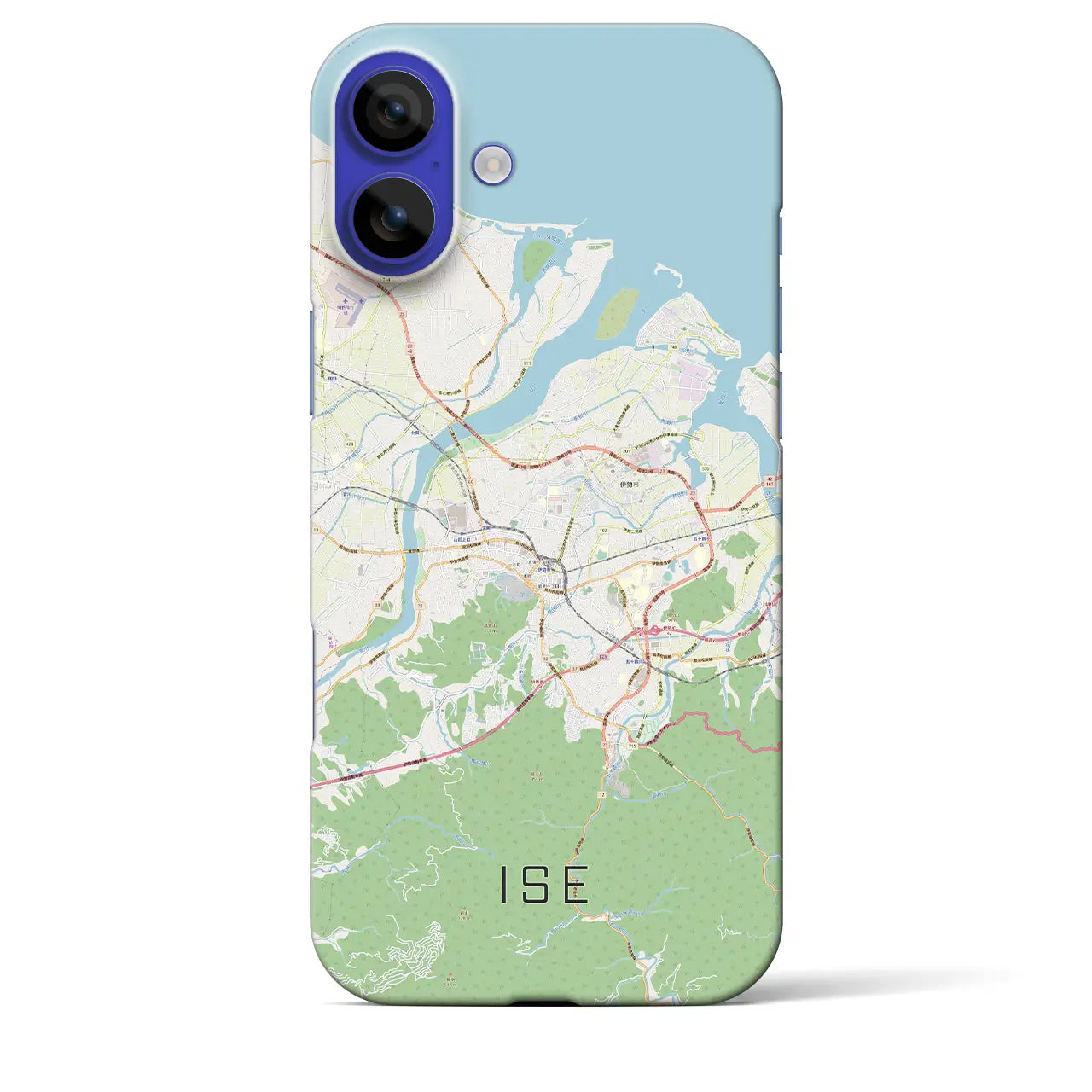 【伊勢(三重県)】地図柄iPhoneケース(バックカバータイプ)ナチュラル・iPhone 16 Pro Max 用