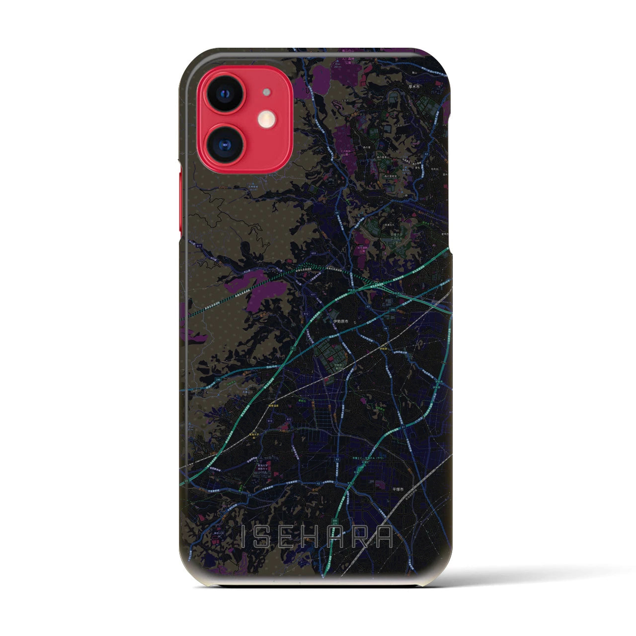【伊勢原(神奈川県)】地図柄iPhoneケース(バックカバータイプ)