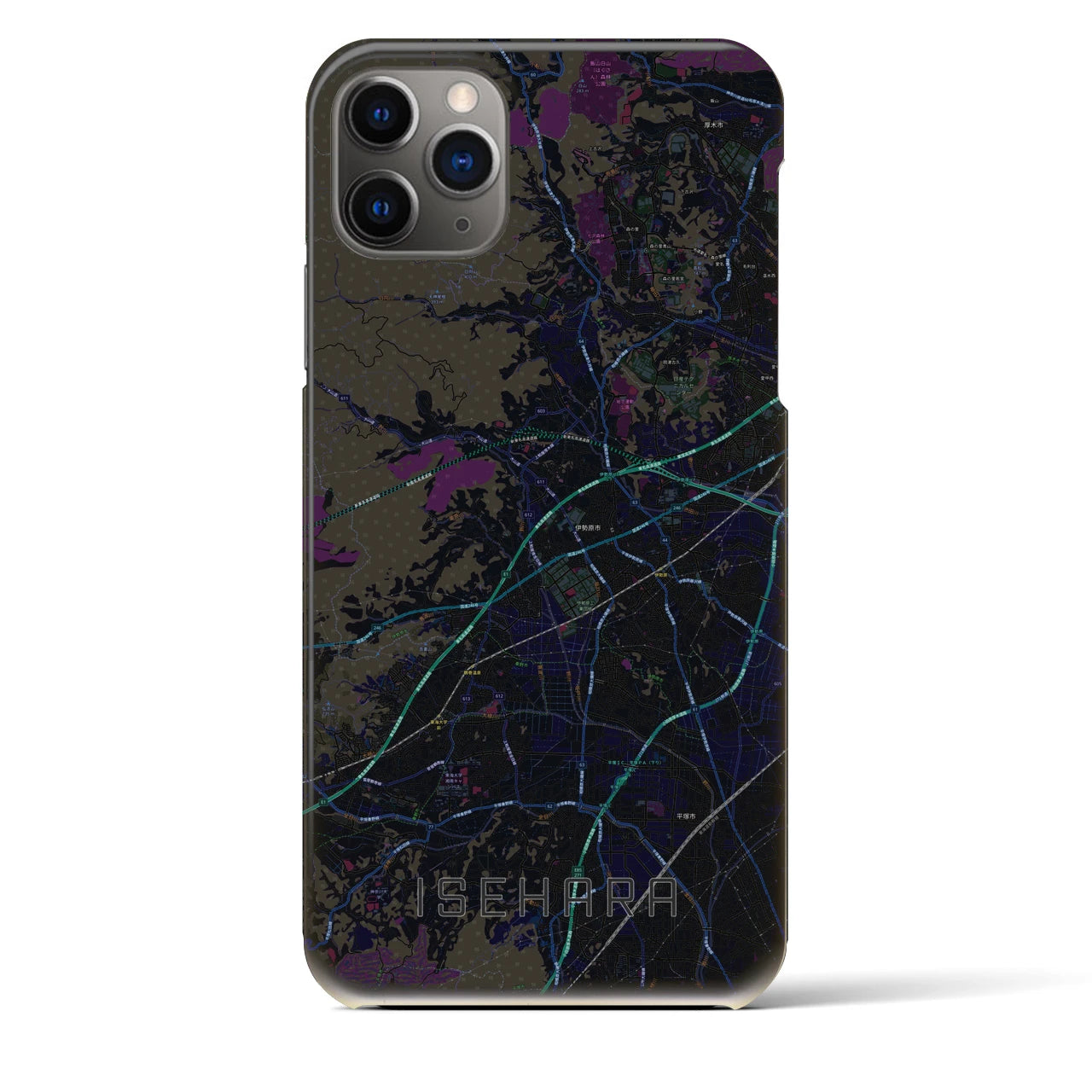 【伊勢原(神奈川県)】地図柄iPhoneケース(バックカバータイプ)