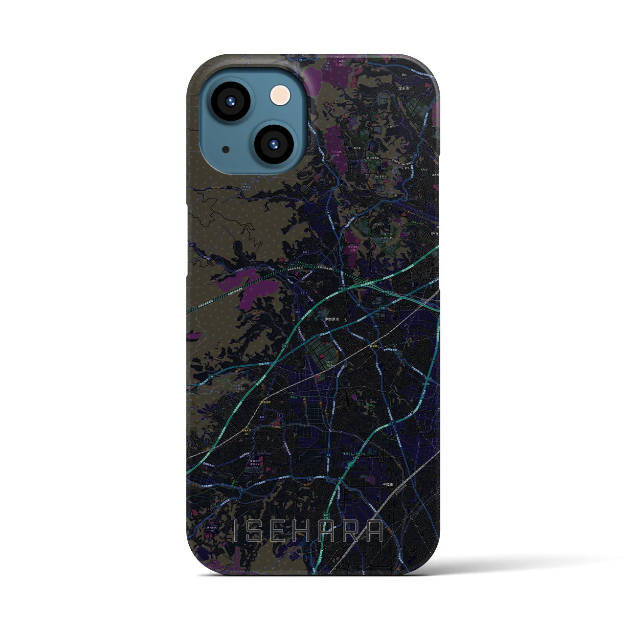 【伊勢原(神奈川県)】地図柄iPhoneケース(バックカバータイプ)