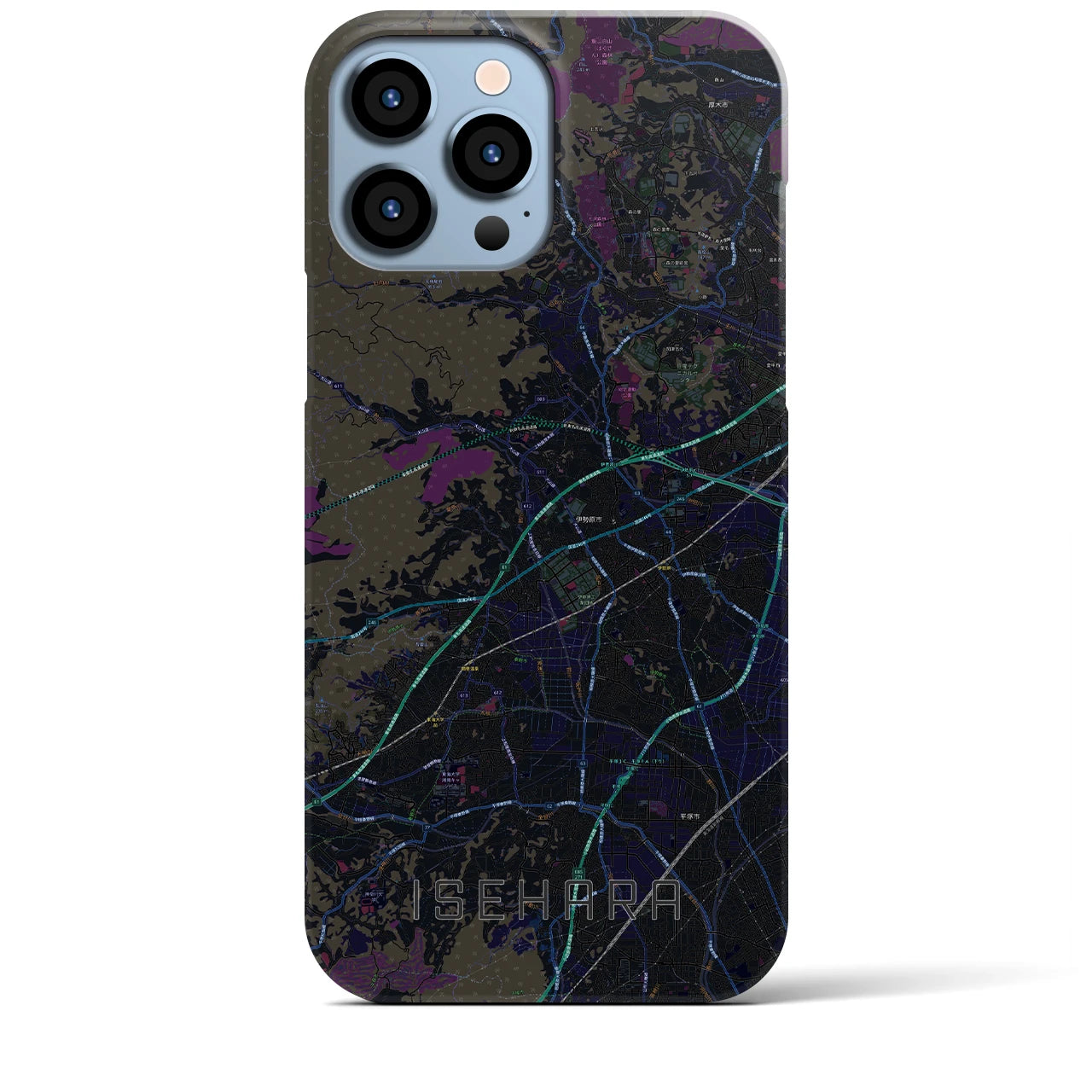 【伊勢原(神奈川県)】地図柄iPhoneケース(バックカバータイプ)