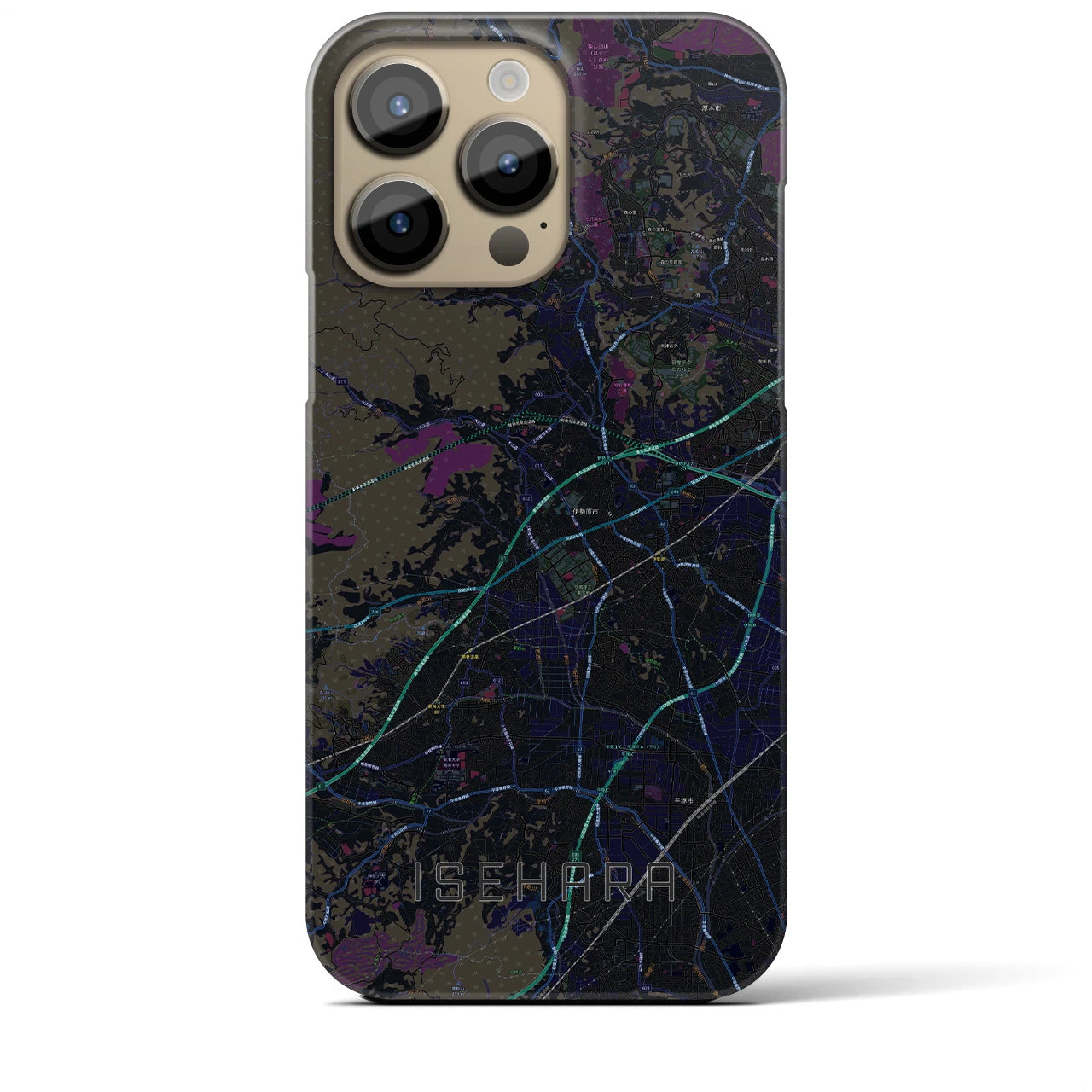 【伊勢原(神奈川県)】地図柄iPhoneケース(バックカバータイプ)