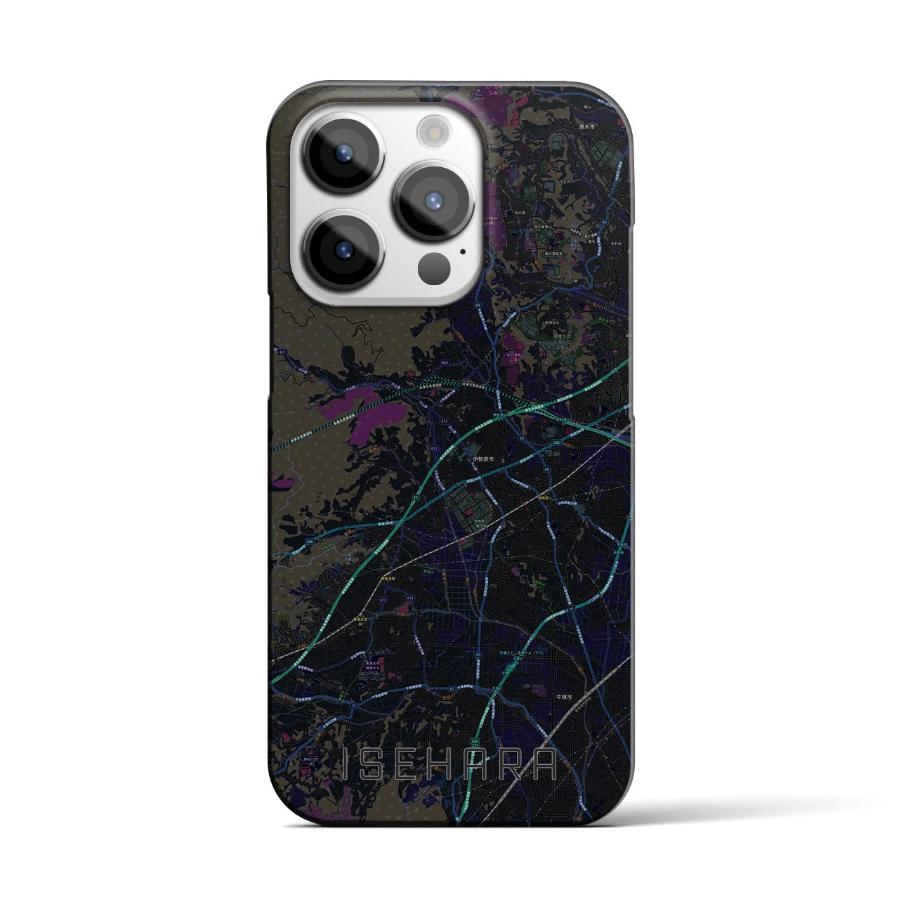 【伊勢原(神奈川県)】地図柄iPhoneケース(バックカバータイプ)