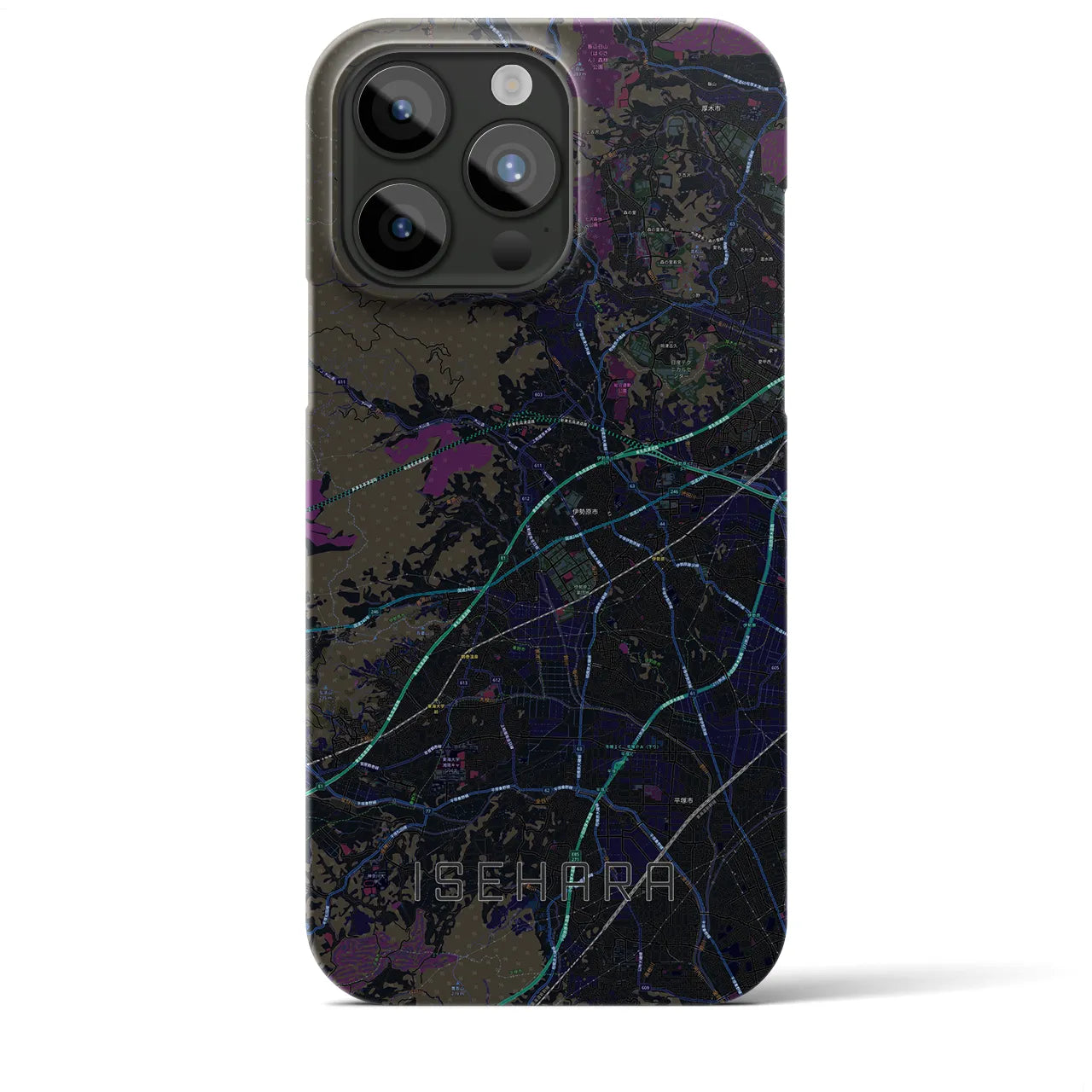 【伊勢原(神奈川県)】地図柄iPhoneケース(バックカバータイプ)