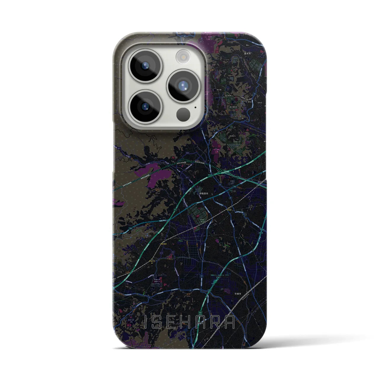 【伊勢原(神奈川県)】地図柄iPhoneケース(バックカバータイプ)