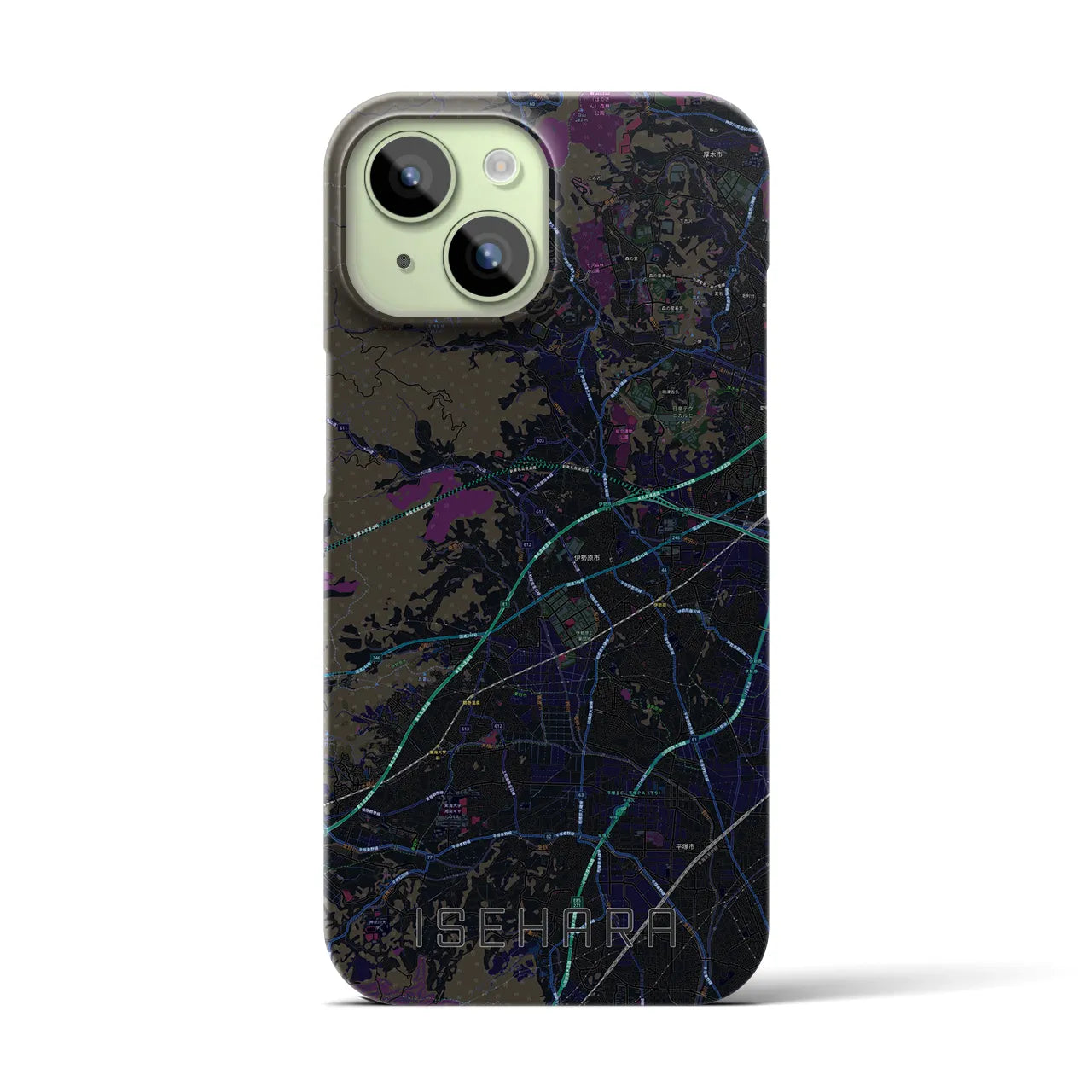 【伊勢原(神奈川県)】地図柄iPhoneケース(バックカバータイプ)