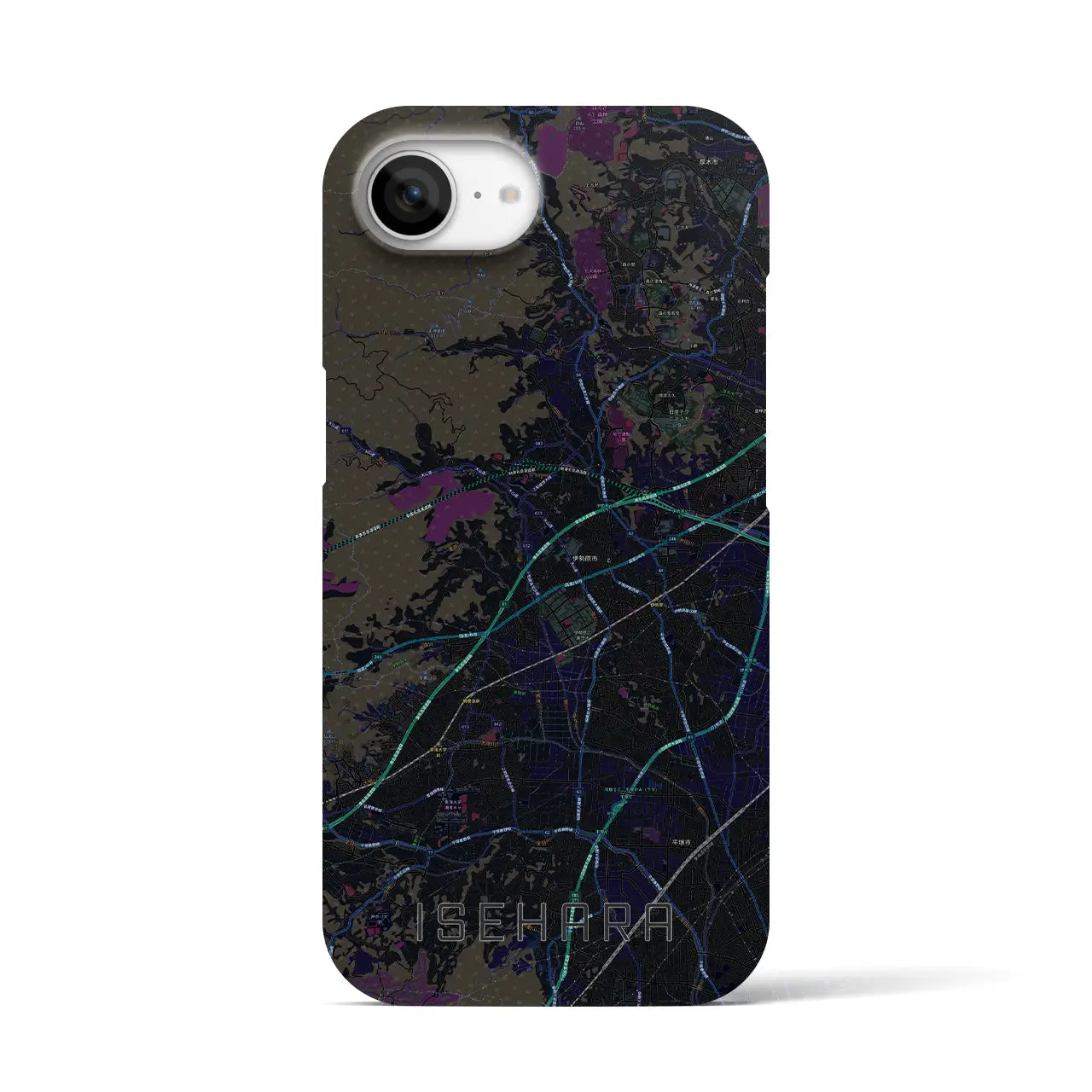 【伊勢原(神奈川県)】地図柄iPhoneケース(バックカバータイプ)