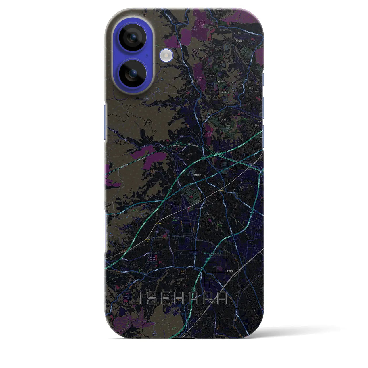 【伊勢原(神奈川県)】地図柄iPhoneケース(バックカバータイプ)