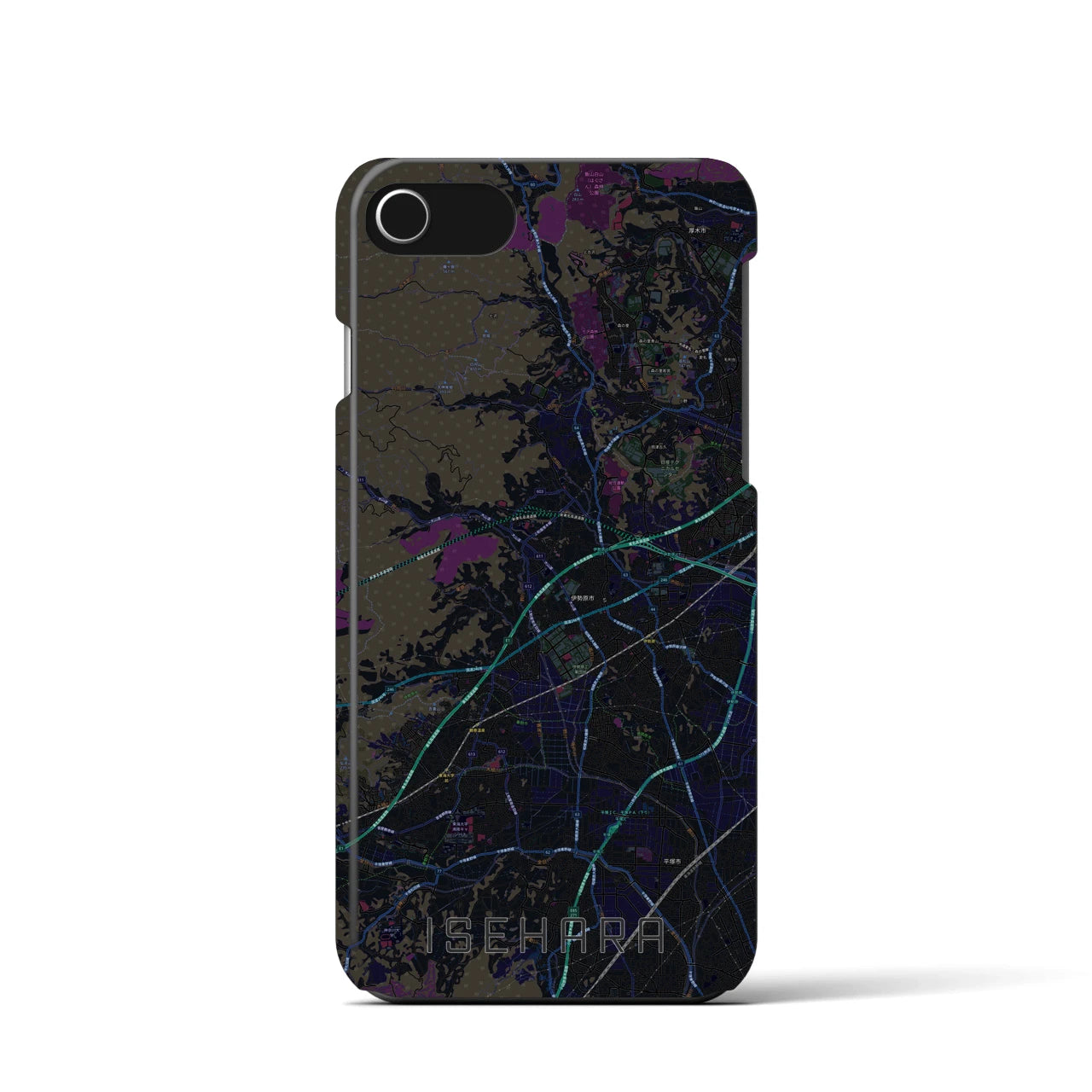 【伊勢原(神奈川県)】地図柄iPhoneケース(バックカバータイプ)