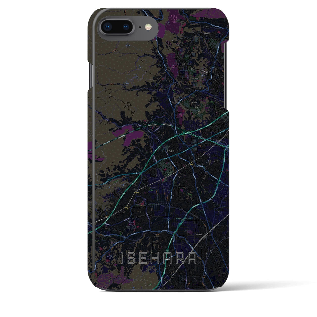 【伊勢原(神奈川県)】地図柄iPhoneケース(バックカバータイプ)