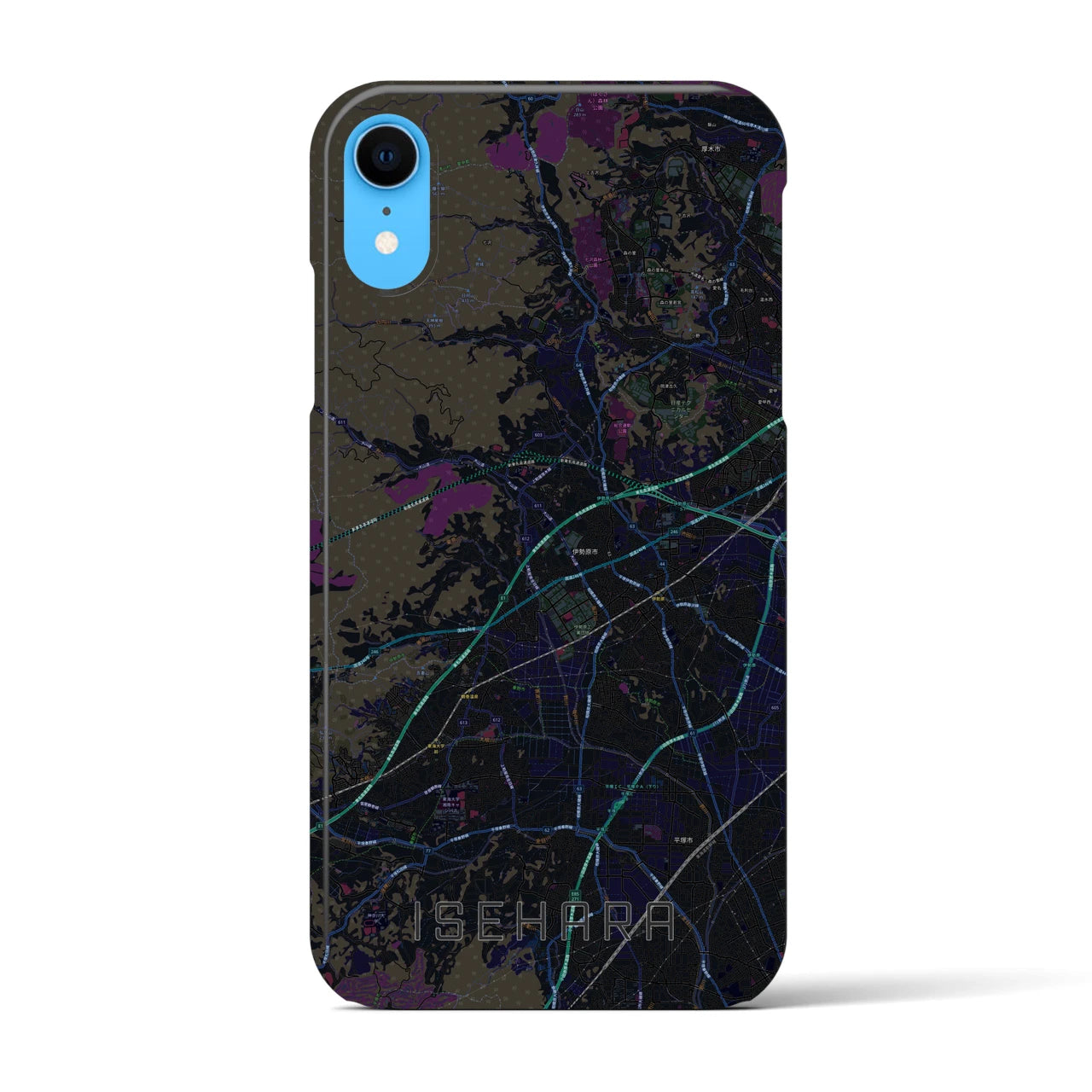 【伊勢原(神奈川県)】地図柄iPhoneケース(バックカバータイプ)