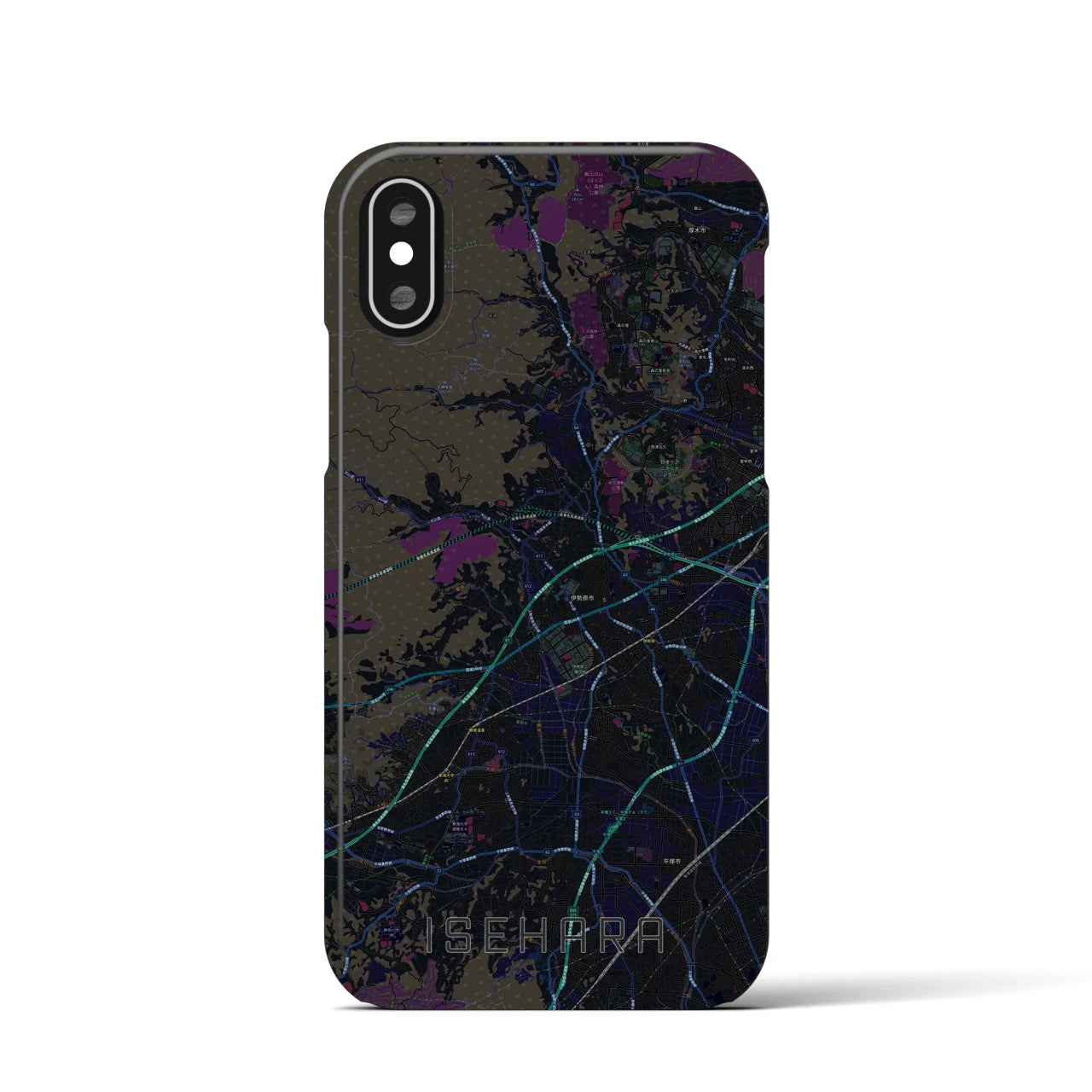 【伊勢原(神奈川県)】地図柄iPhoneケース(バックカバータイプ)