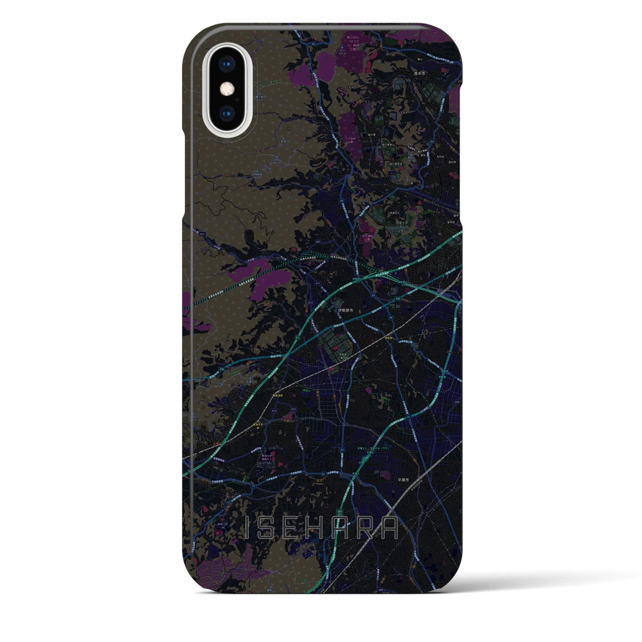 【伊勢原(神奈川県)】地図柄iPhoneケース(バックカバータイプ)