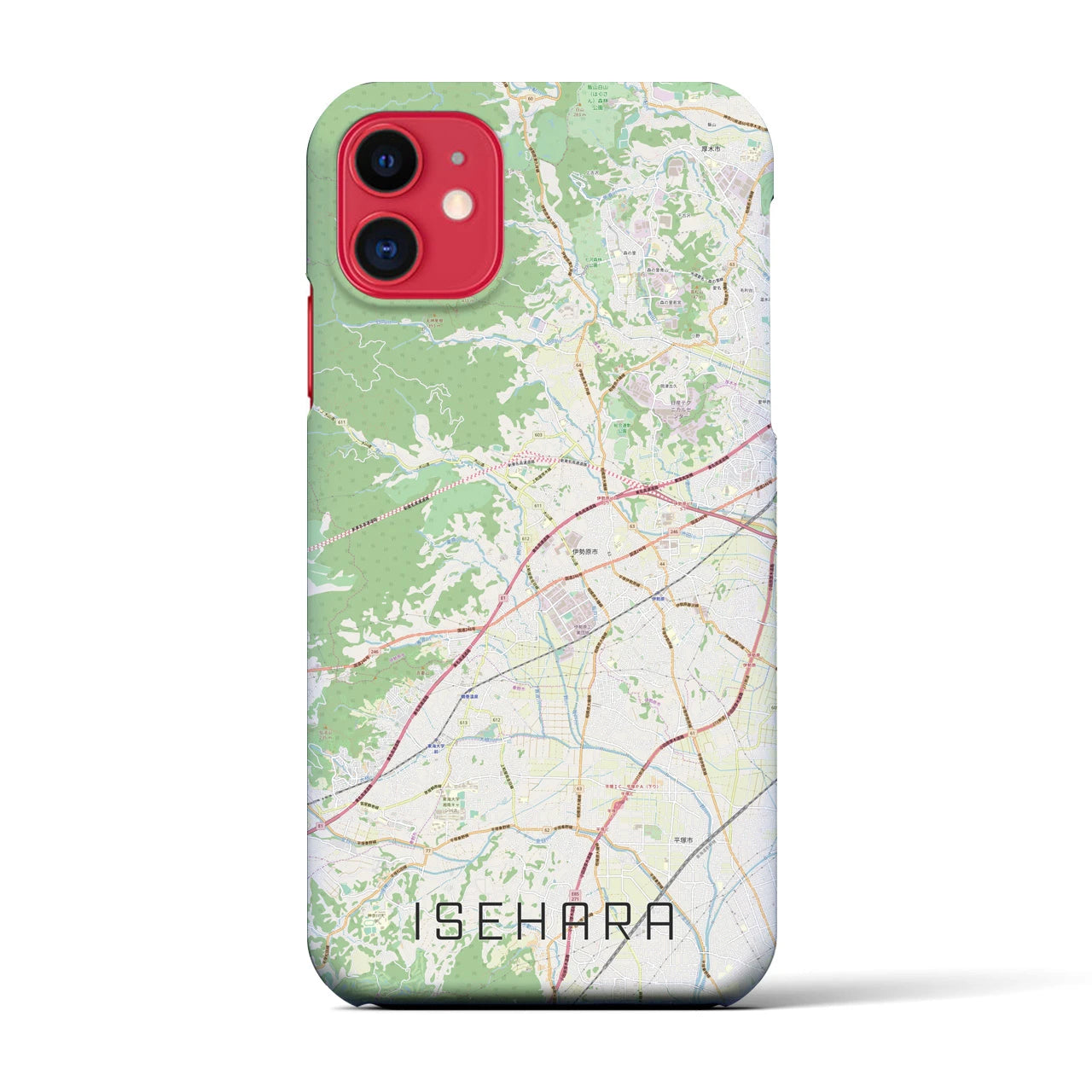 【伊勢原(神奈川県)】地図柄iPhoneケース(バックカバータイプ)