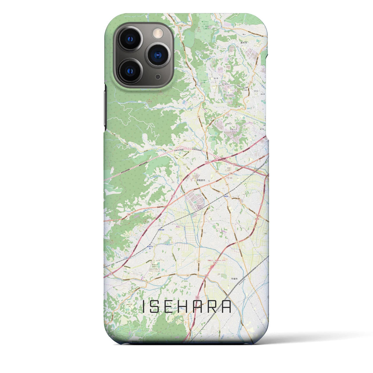 【伊勢原(神奈川県)】地図柄iPhoneケース(バックカバータイプ)