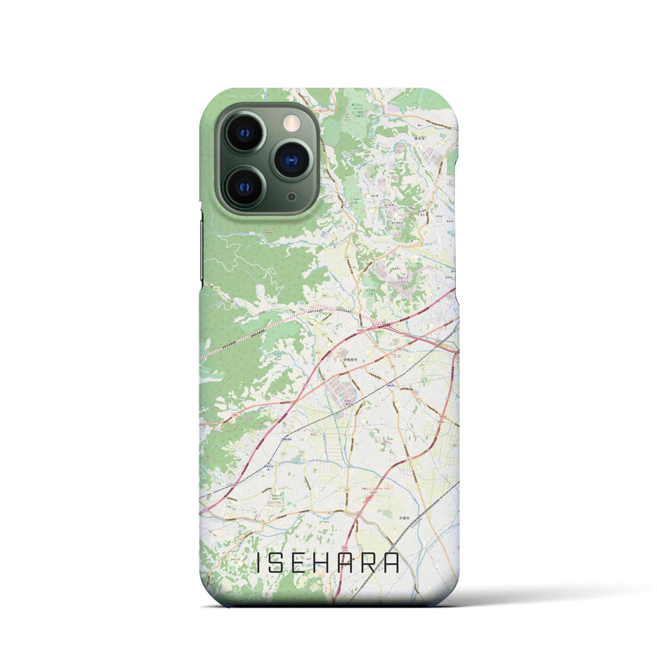【伊勢原(神奈川県)】地図柄iPhoneケース(バックカバータイプ)