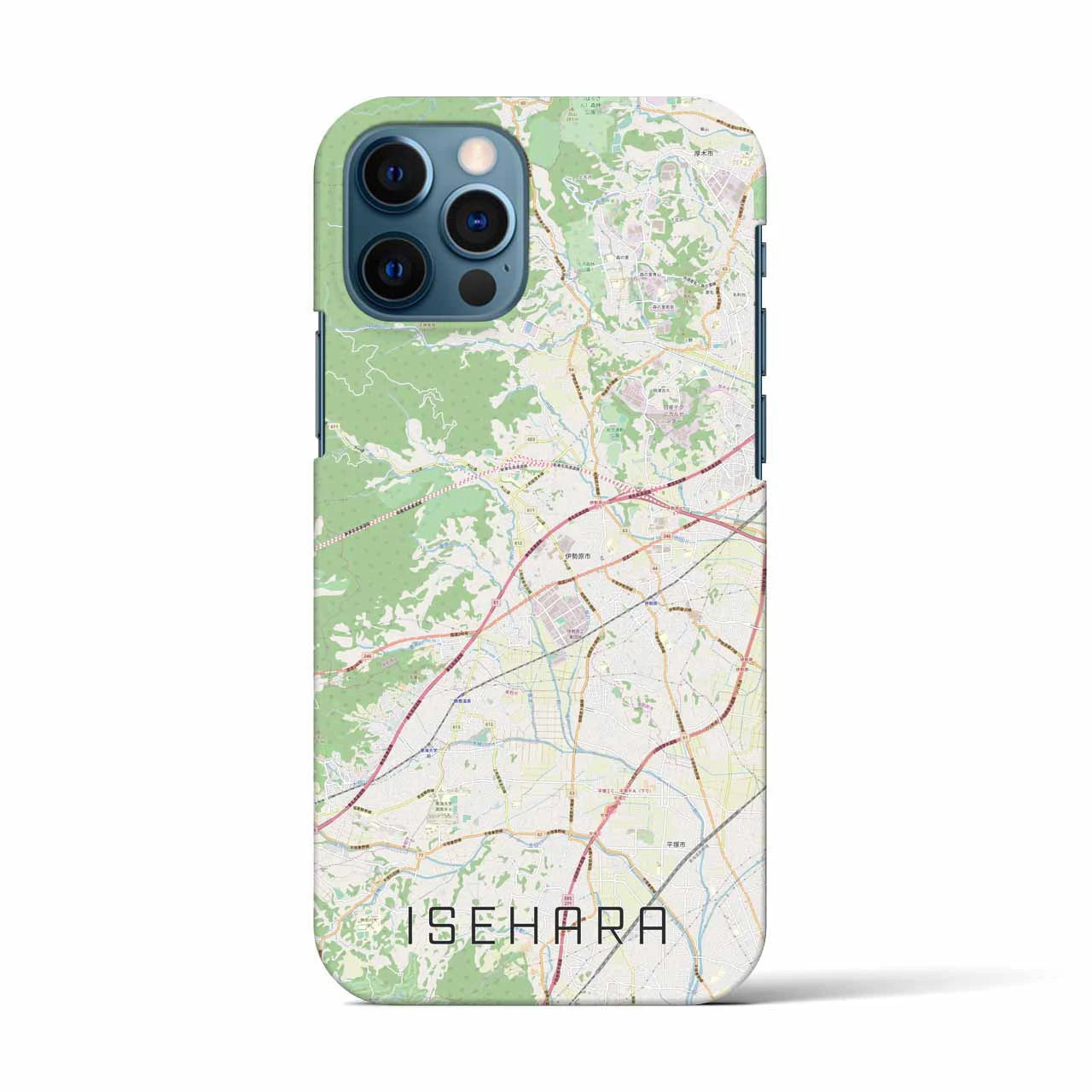 【伊勢原(神奈川県)】地図柄iPhoneケース(バックカバータイプ)