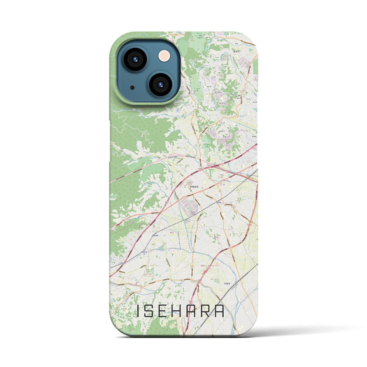 【伊勢原(神奈川県)】地図柄iPhoneケース(バックカバータイプ)