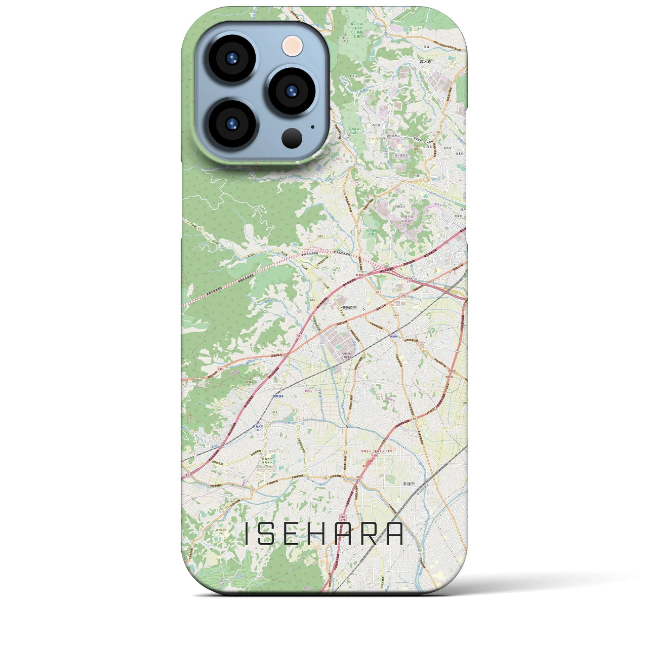 【伊勢原(神奈川県)】地図柄iPhoneケース(バックカバータイプ)