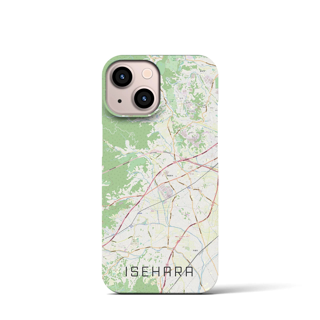 【伊勢原(神奈川県)】地図柄iPhoneケース(バックカバータイプ)