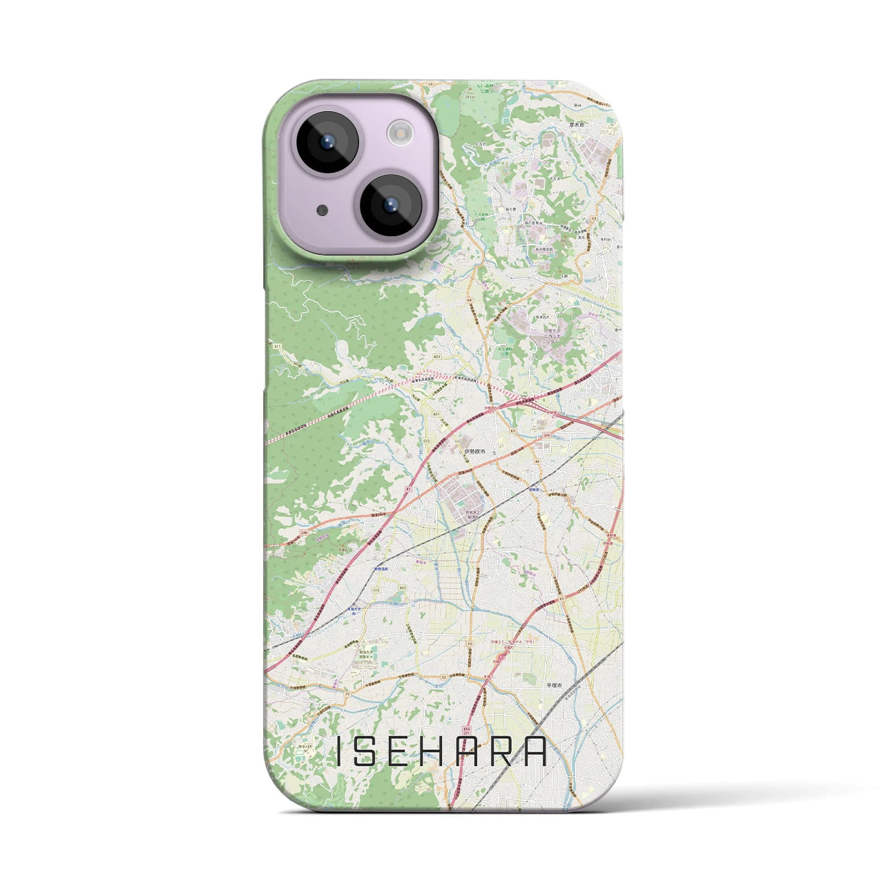 【伊勢原(神奈川県)】地図柄iPhoneケース(バックカバータイプ)