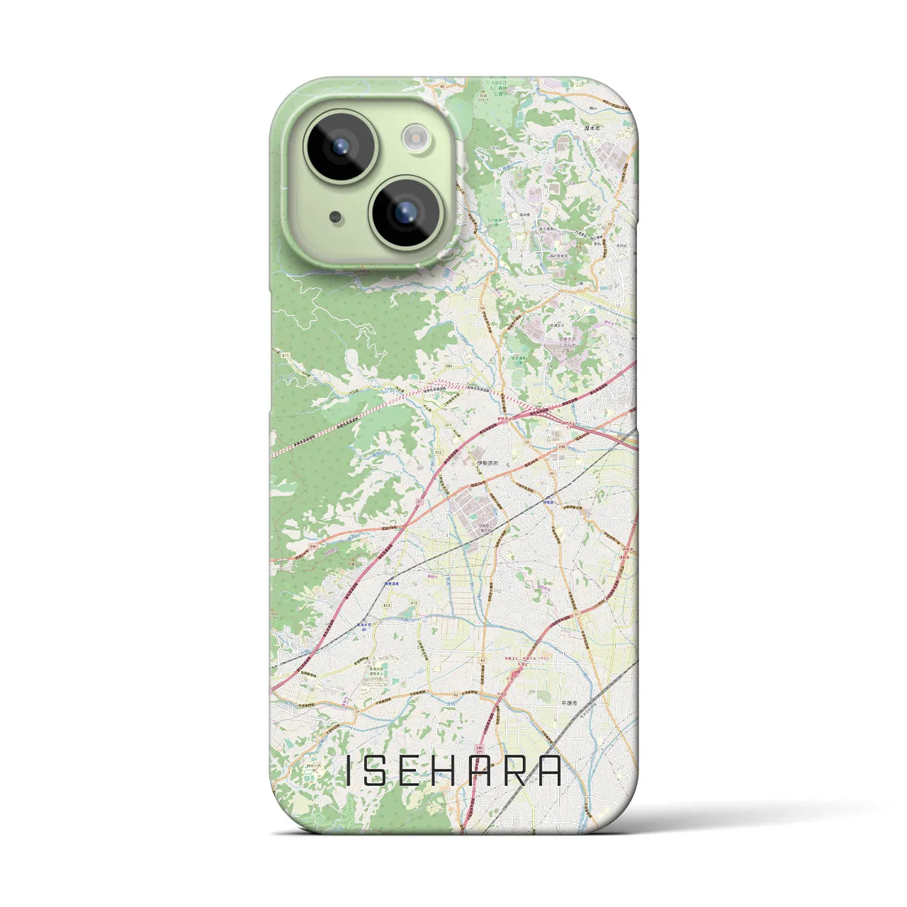 【伊勢原(神奈川県)】地図柄iPhoneケース(バックカバータイプ)