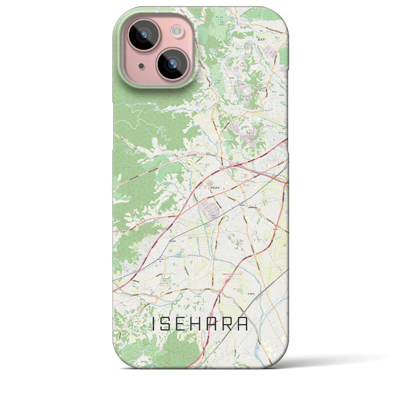 【伊勢原(神奈川県)】地図柄iPhoneケース(バックカバータイプ)