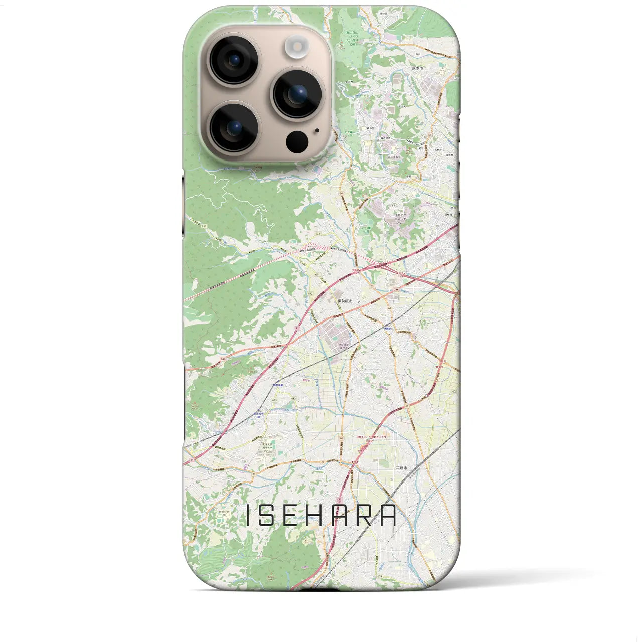 【伊勢原(神奈川県)】地図柄iPhoneケース(バックカバータイプ)