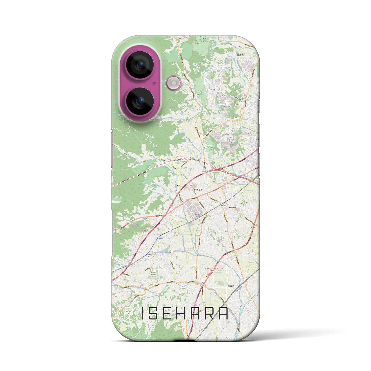 【伊勢原(神奈川県)】地図柄iPhoneケース(バックカバータイプ)