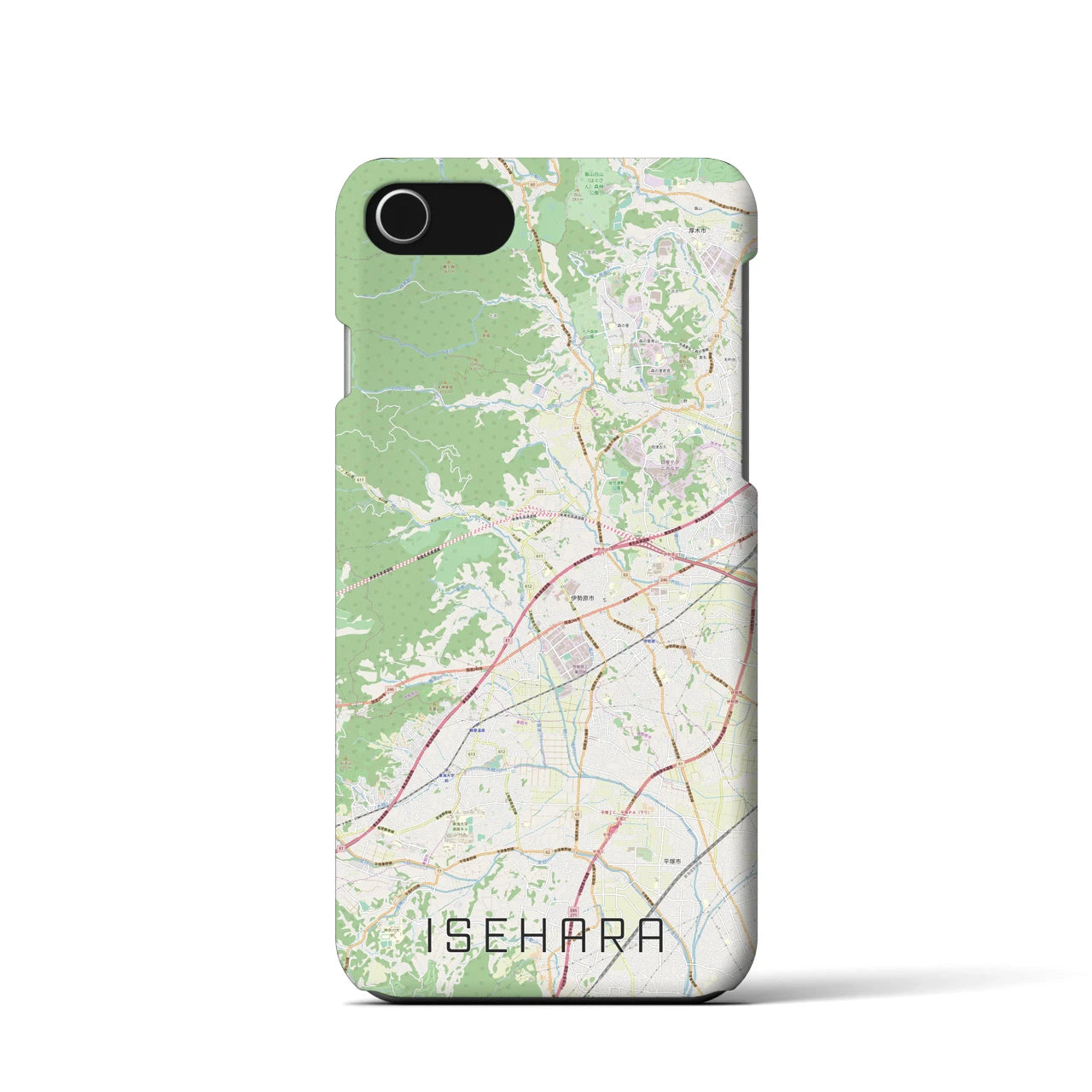 【伊勢原(神奈川県)】地図柄iPhoneケース(バックカバータイプ)