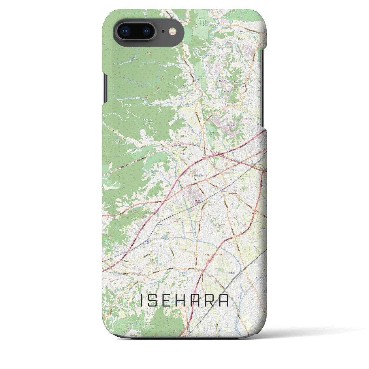 【伊勢原(神奈川県)】地図柄iPhoneケース(バックカバータイプ)