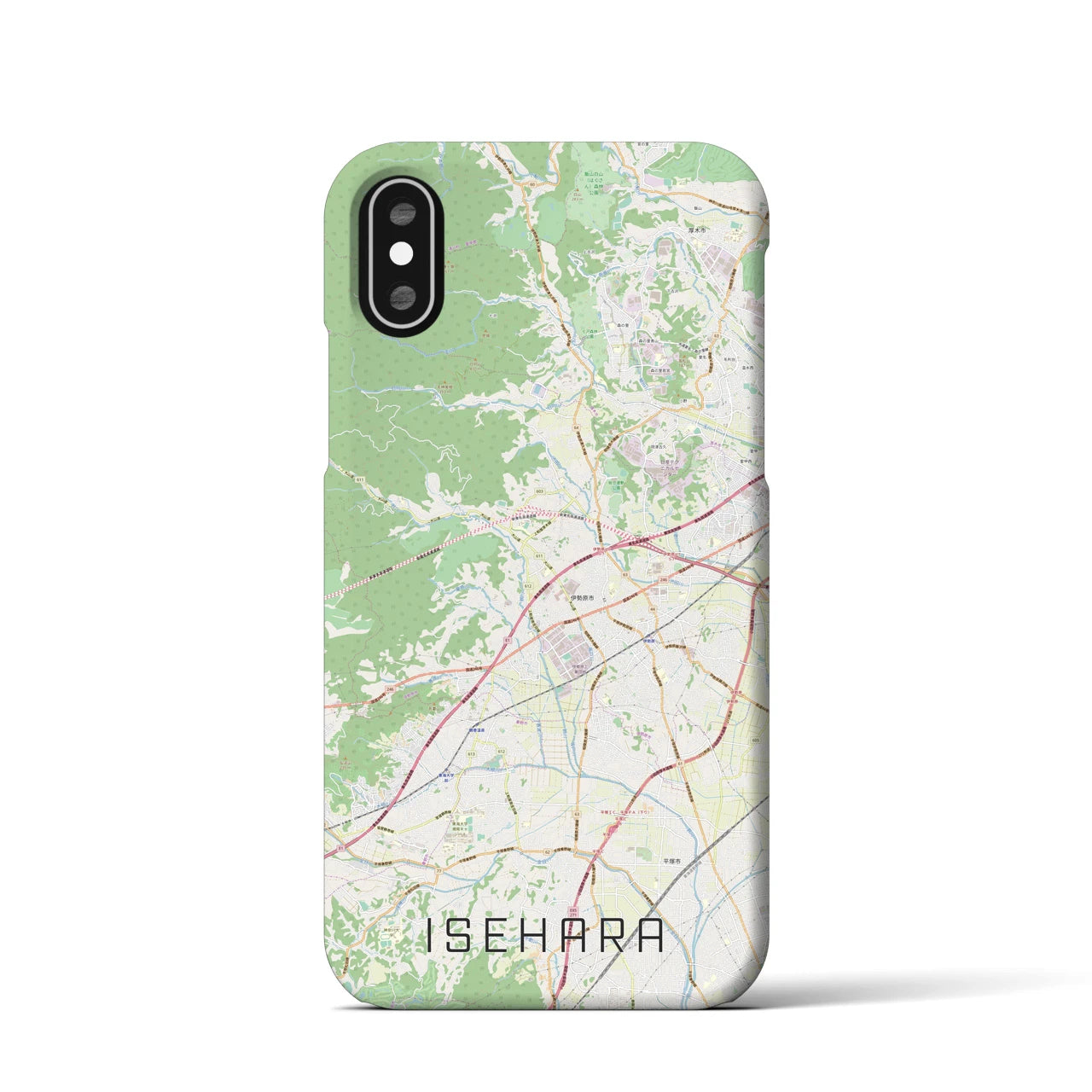 【伊勢原(神奈川県)】地図柄iPhoneケース(バックカバータイプ)